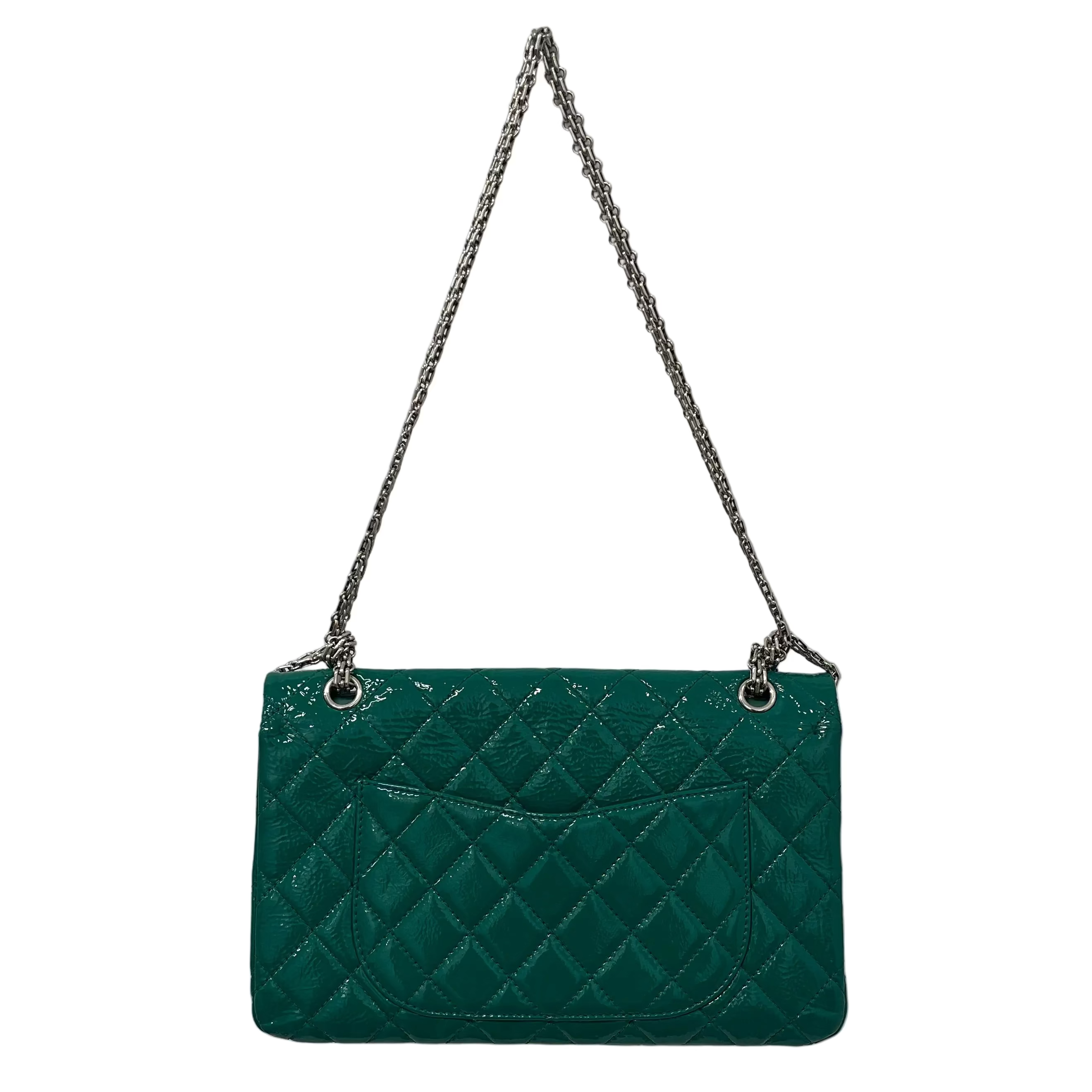 CHANEL/Bag/Leather/GRN/GREEN PATENT FLAP BAG 14670553 view 2