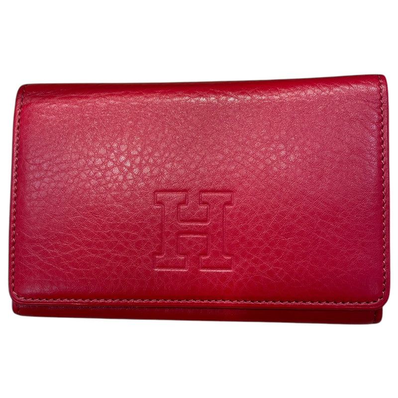 HIROFU/Bifold Wallet/Red/Leather/