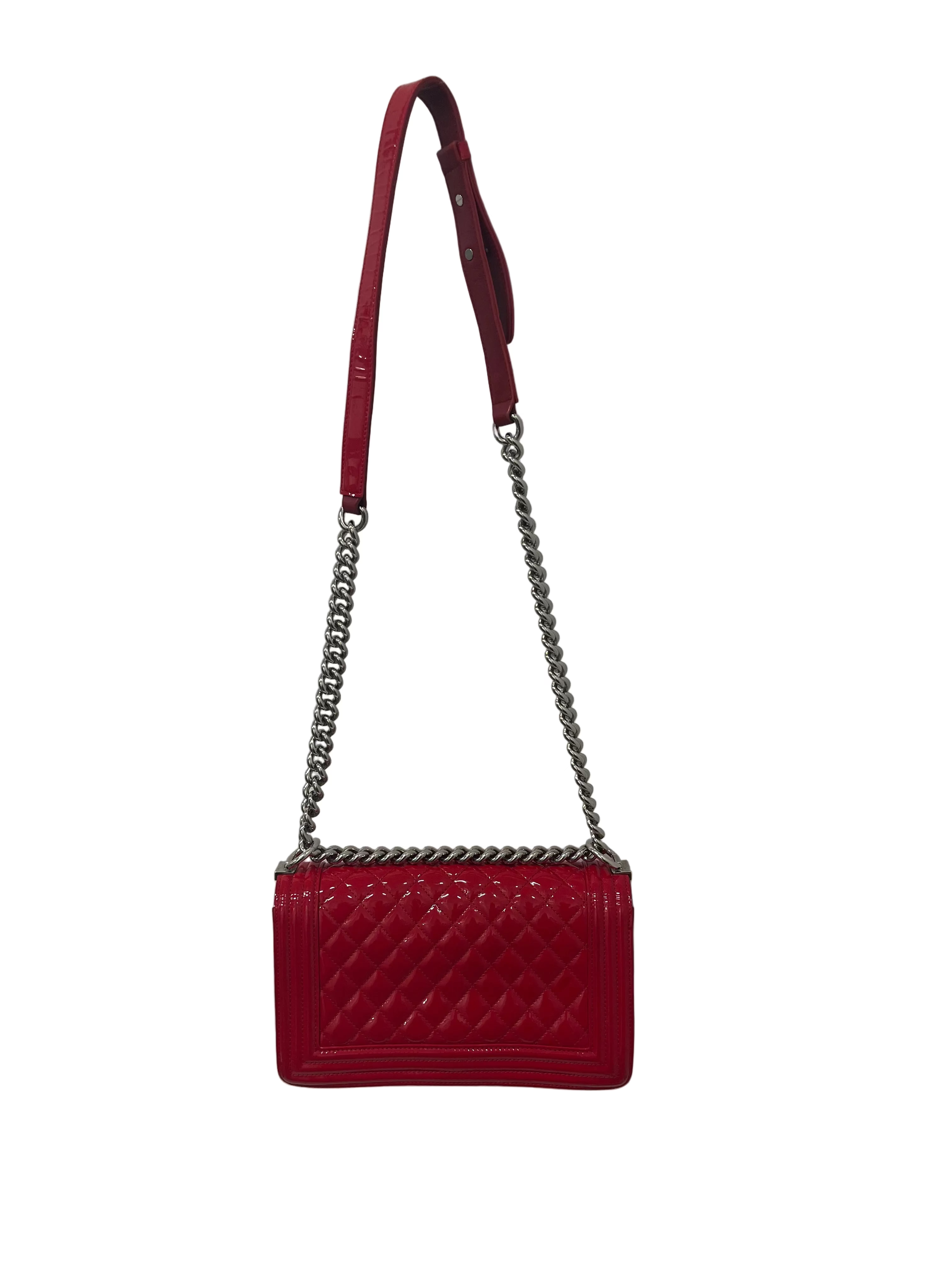 CHANEL/Cross Body Bag/Leather/RED/BOY FLAP PATENT RED 20488231 view 2