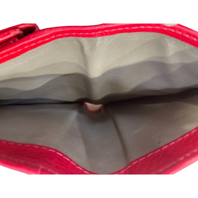 HIROFU/Bifold Wallet/Red/Leather/