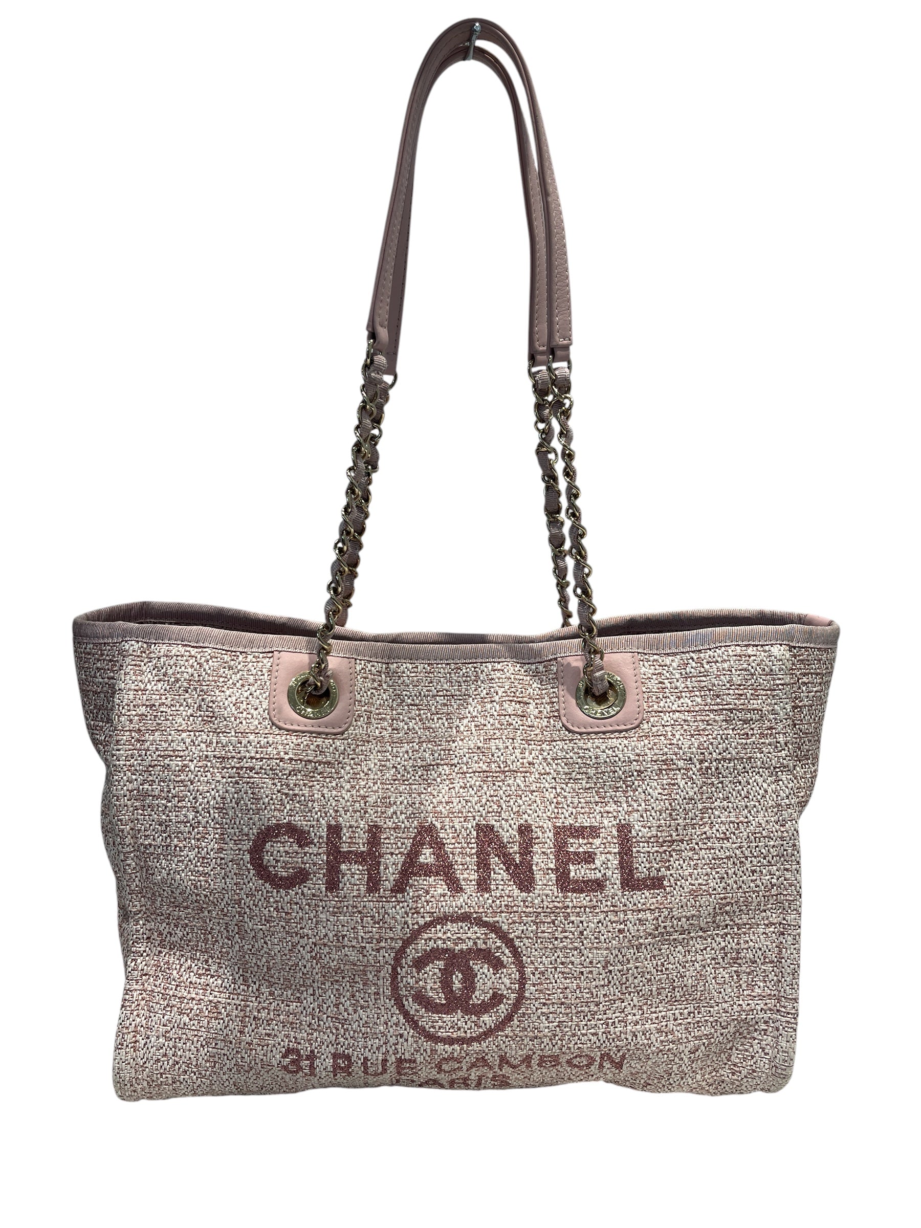 CHANEL/Tote Bag/Cotton/PNK/31 DEAUVILLE PINK CAMBON TOTE view 1