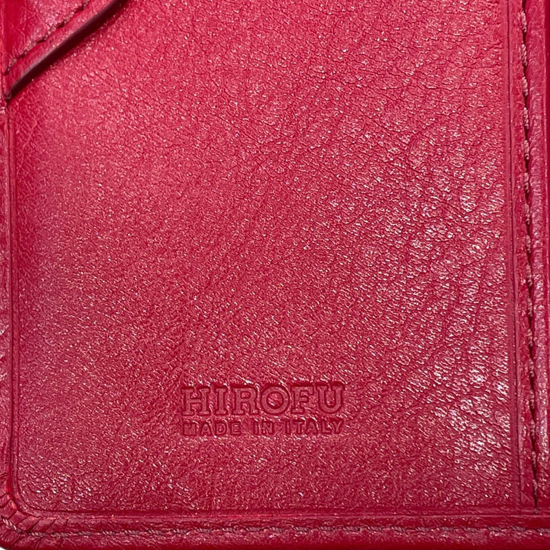 HIROFU/Bifold Wallet/Red/Leather/