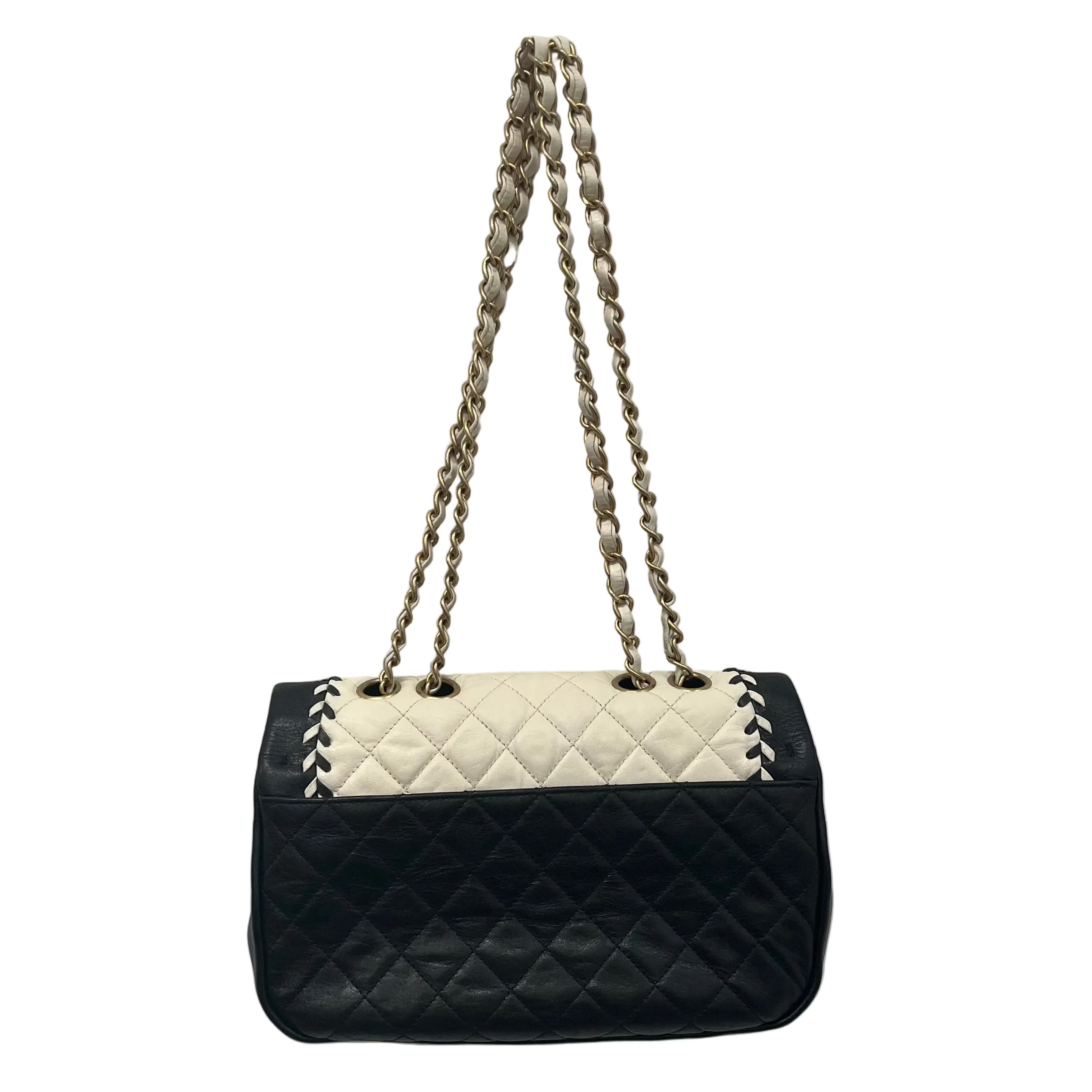CHANEL/Bag/Leather/WHT/BRAIDED SADDLE FLAP 25462696 view 2