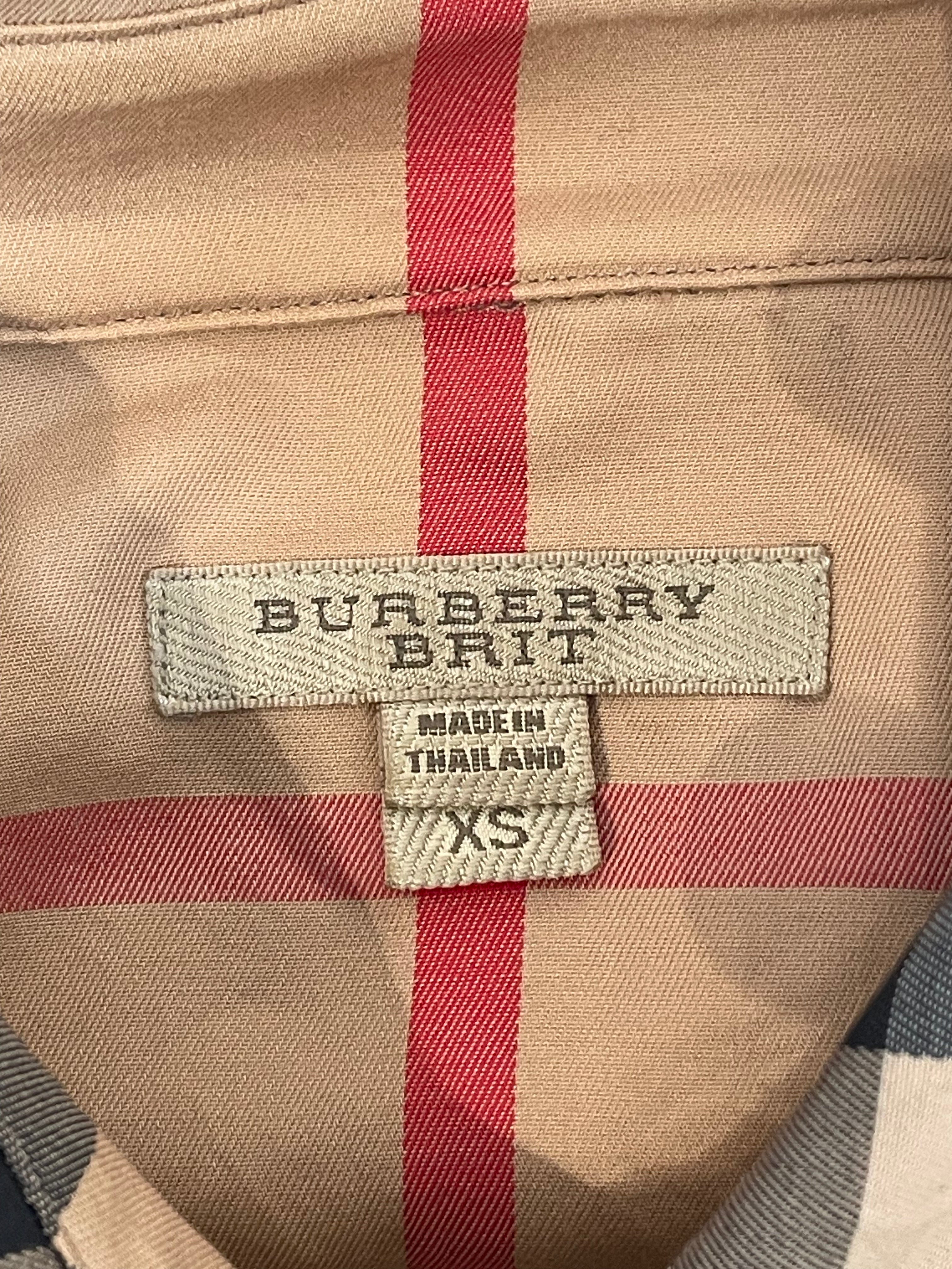 BURBERRY BRIT/Shirt/XS/Plaid/Cotton/MLT/Check Button Up view 3