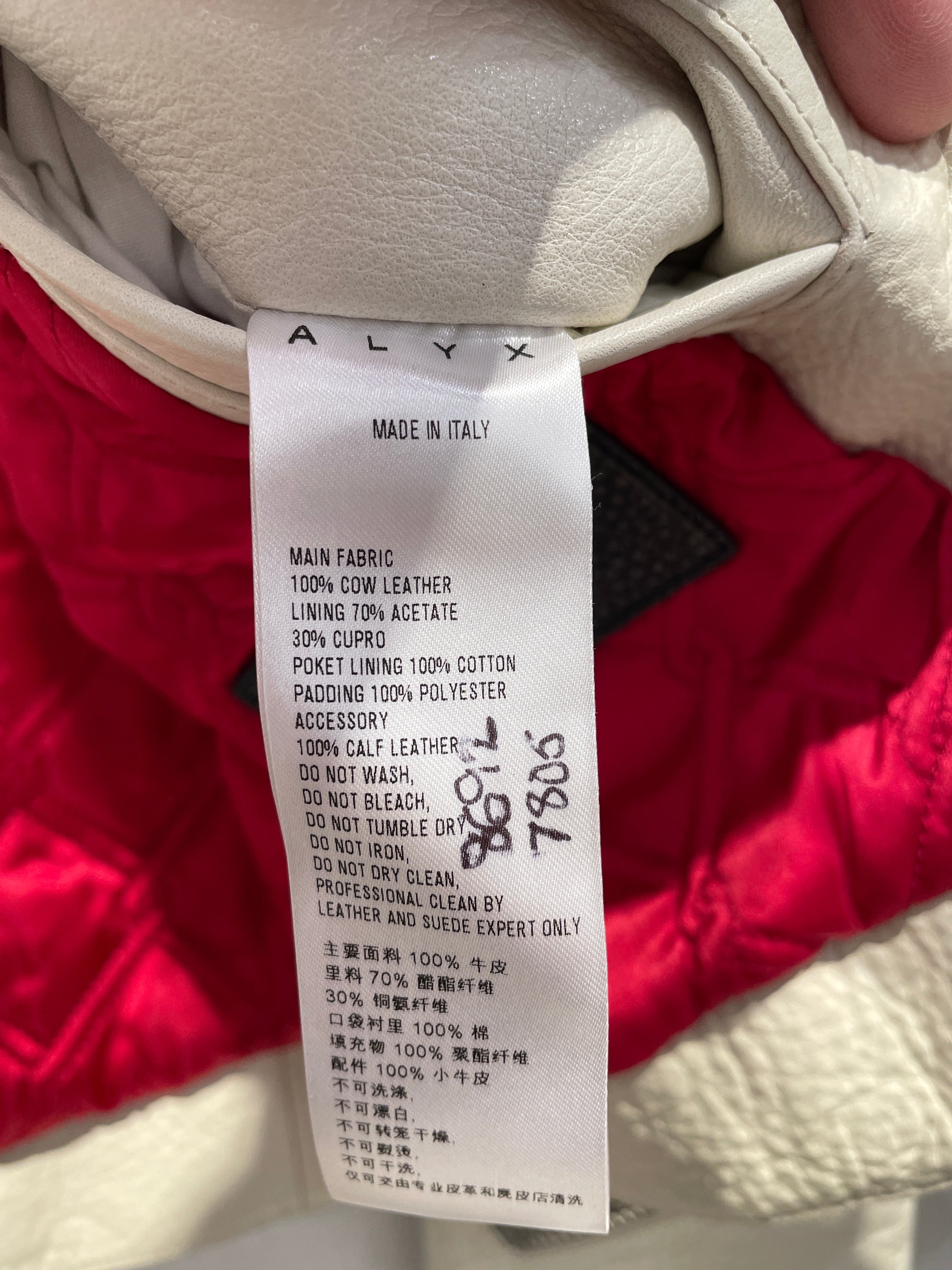 1017 ALYX 9SM(ALYX)/Leather Jkt/S/Leather/CRM/leather biker view 4
