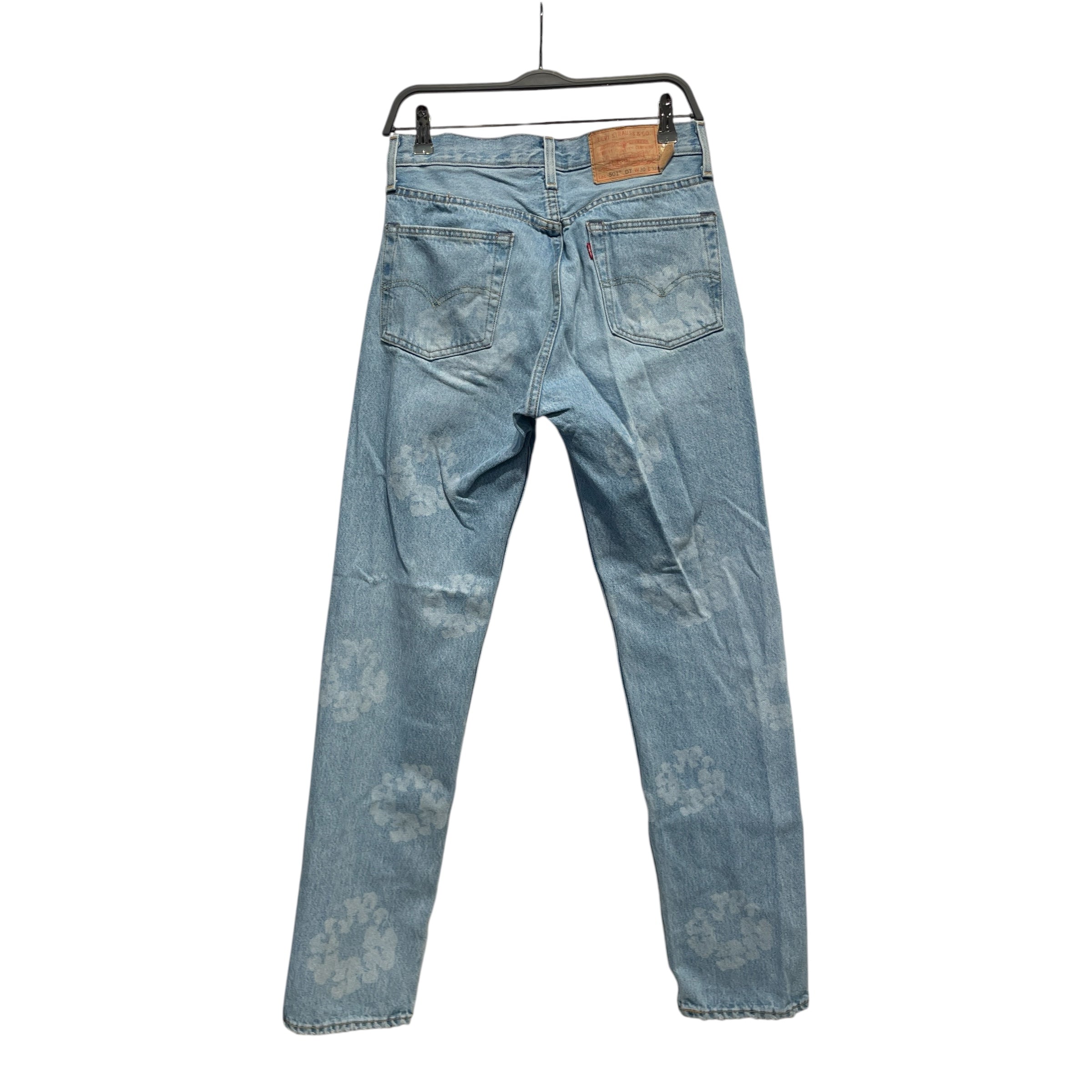 DENIM TEARS/Straight Pants/30/Denim/IDG/All Over Print/FADED LOGO view 2