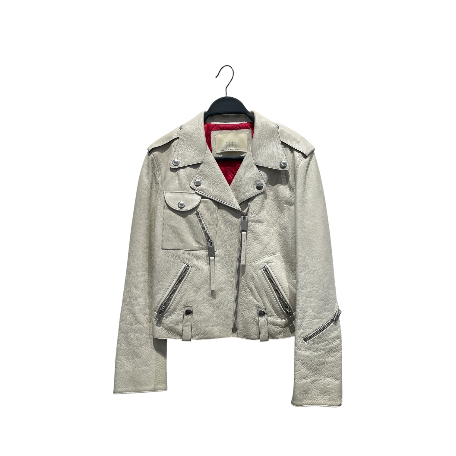 1017 ALYX 9SM(ALYX)/Leather Jkt/S/Leather/CRM/leather biker view 1