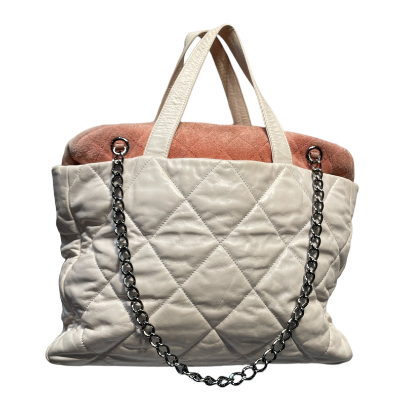 CHANEL/Tote Bag/Leather/WHT/portobello tote