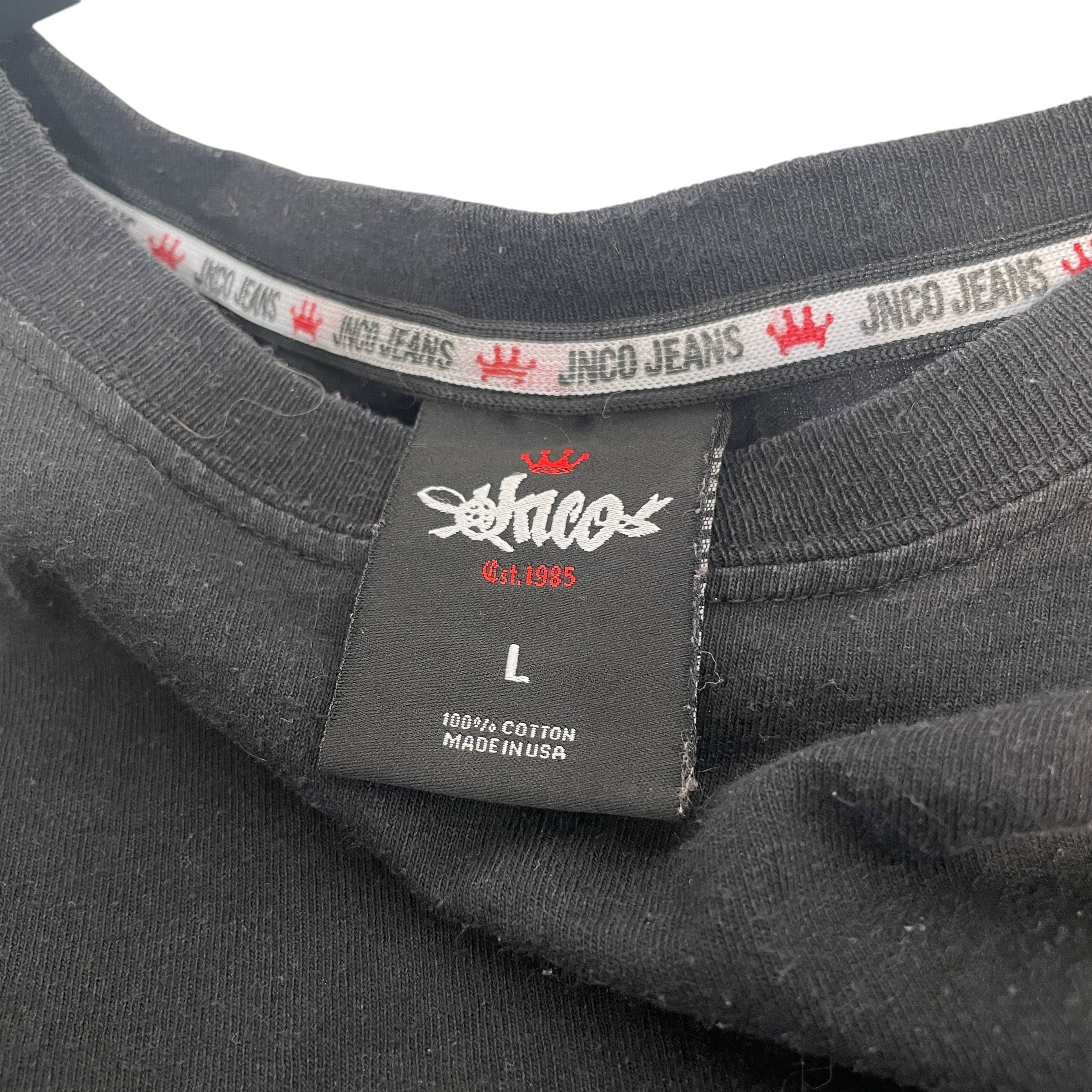 JNCO/T-Shirt/L/Cotton/BLK/Graphic/Flame Skull Graphic view 3