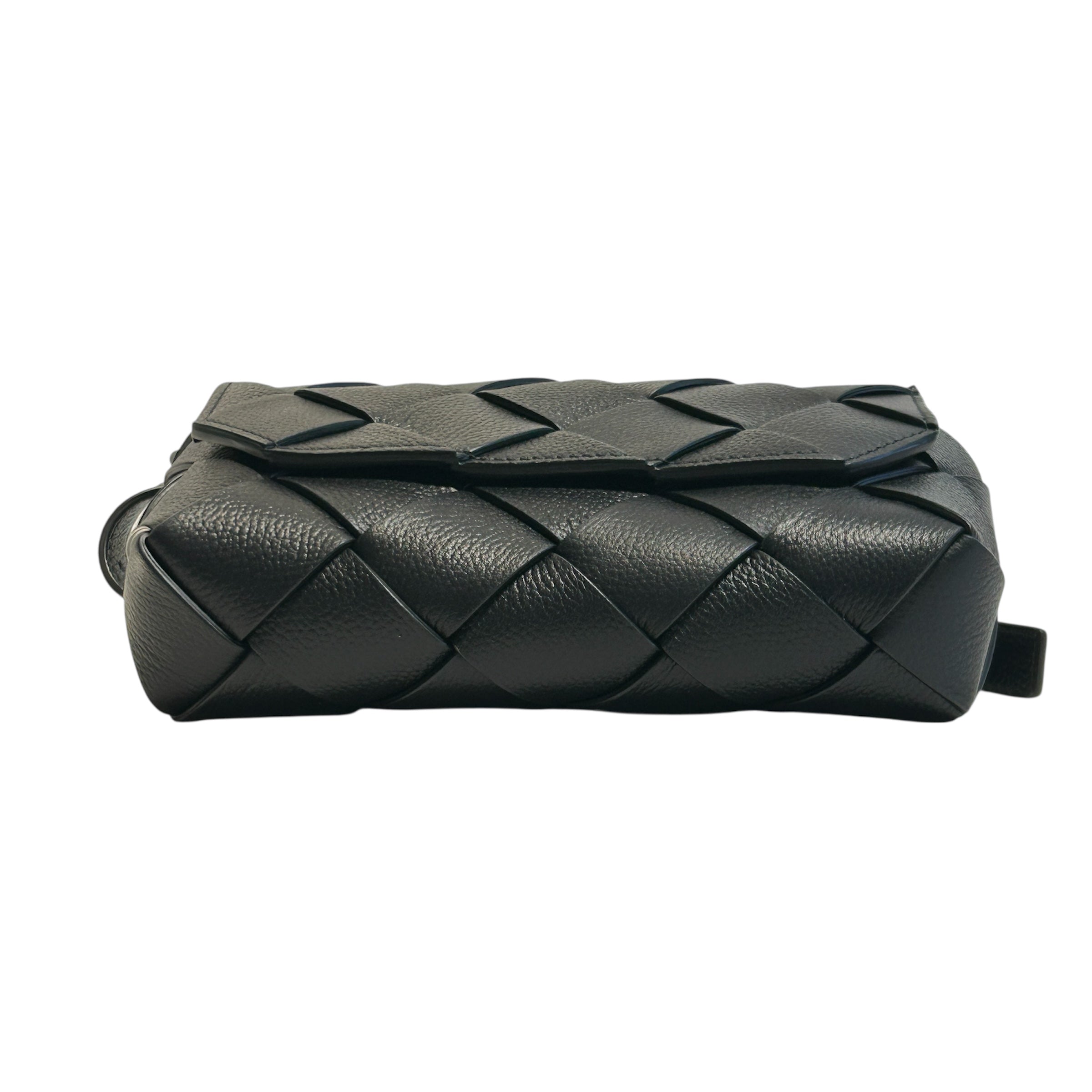 BOTTEGA VENETA/Fanny Pack/Leather/BLK/Intrecciato Diago Belt Bag view 3