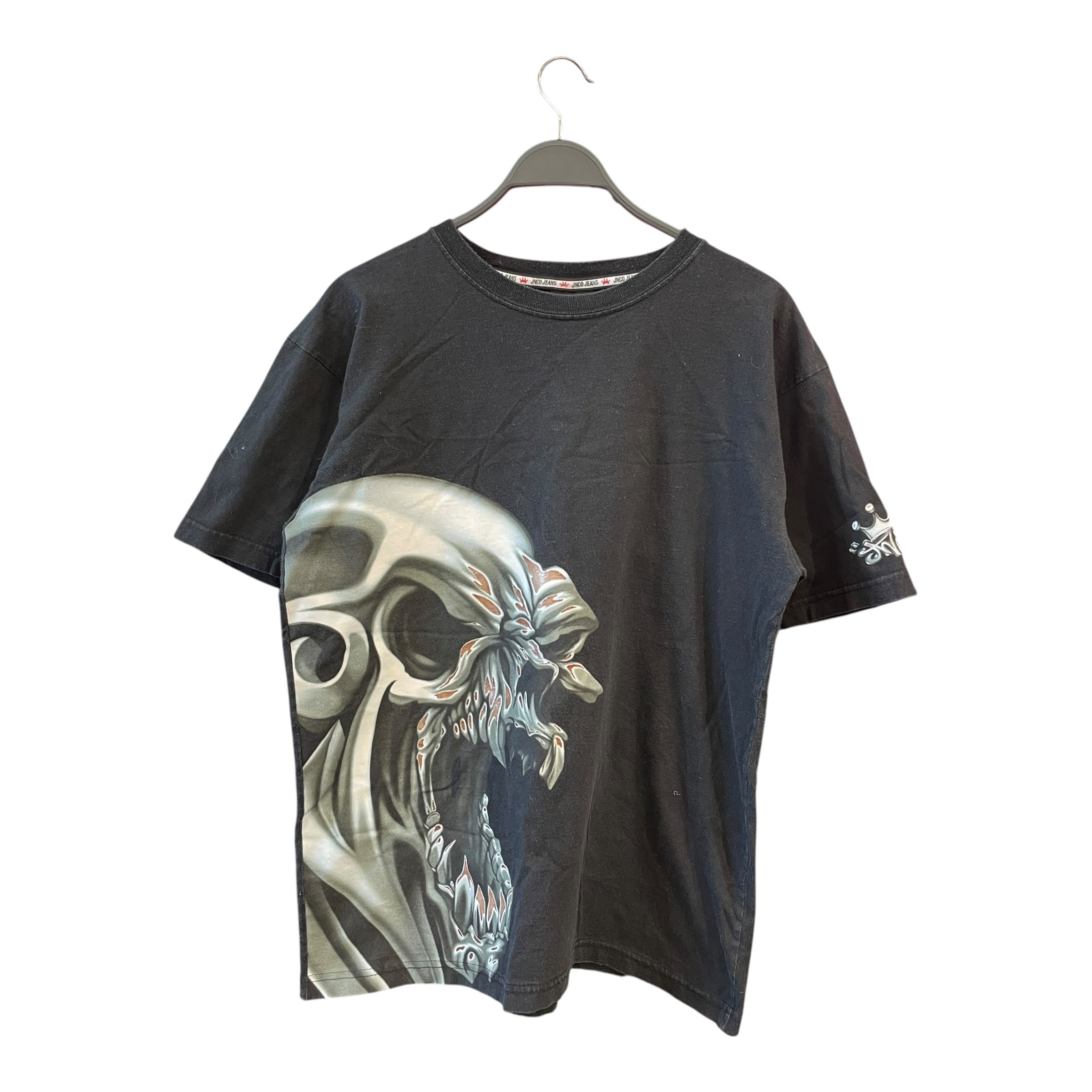 JNCO/T-Shirt/L/Cotton/BLK/Graphic/Flame Skull Graphic view 1