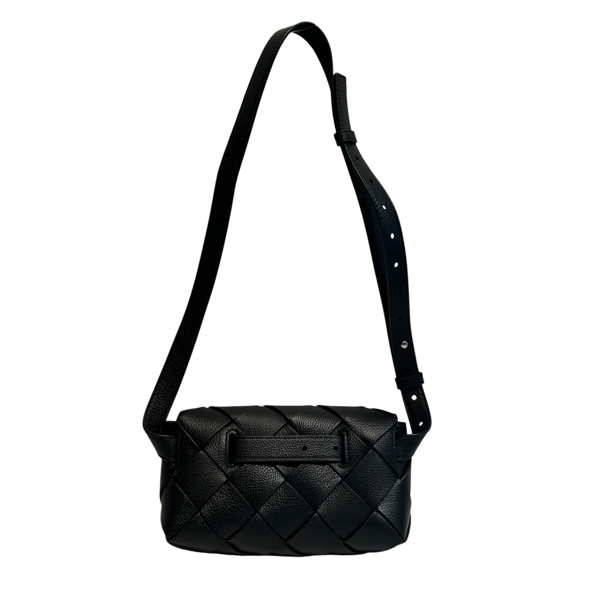 BOTTEGA VENETA/Fanny Pack/Leather/BLK/Intrecciato Diago Belt Bag view 2