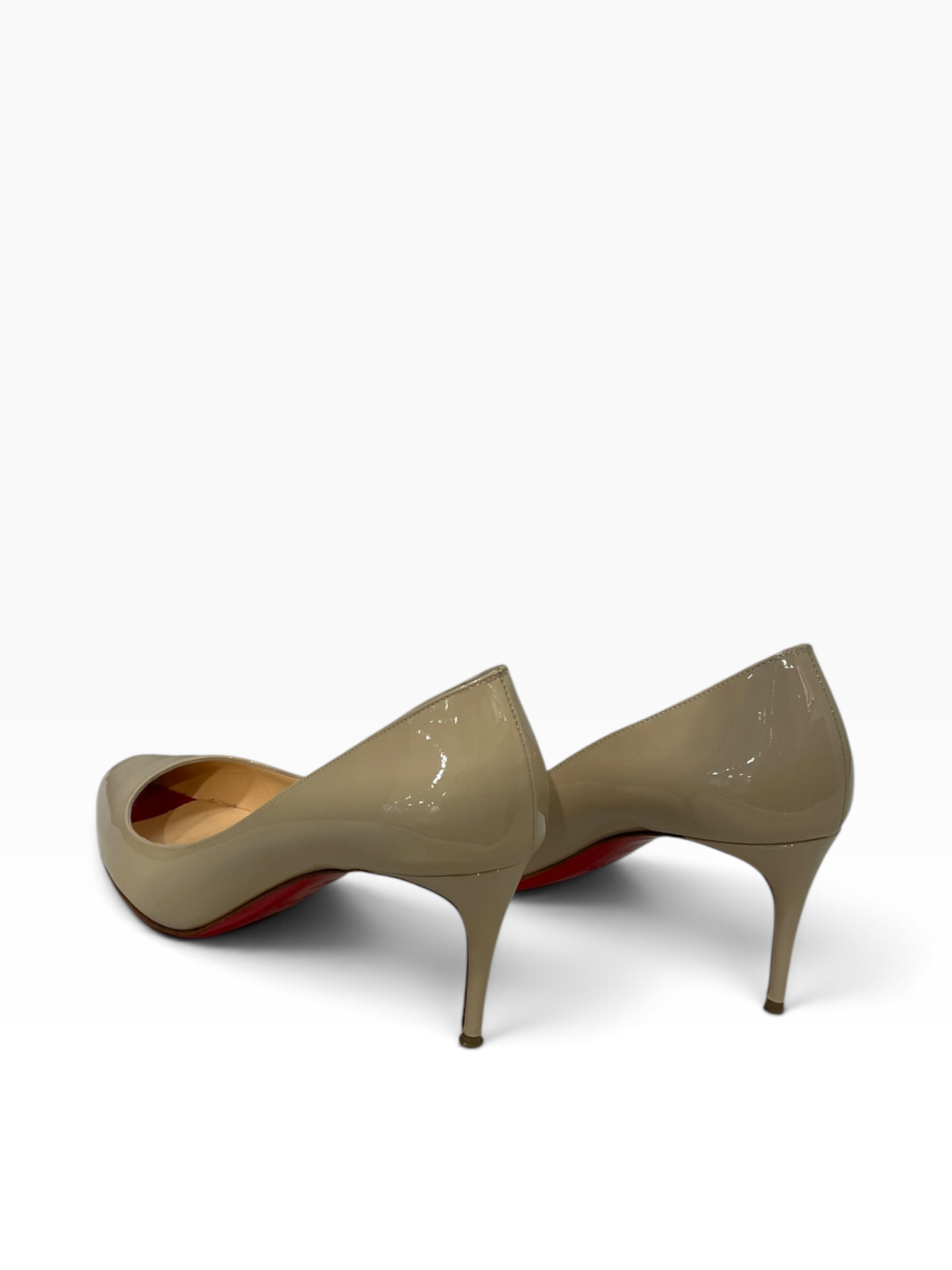 Christian Louboutin/Heels/EU 39/Leather/BEG/Peep Toe Pumps view 2