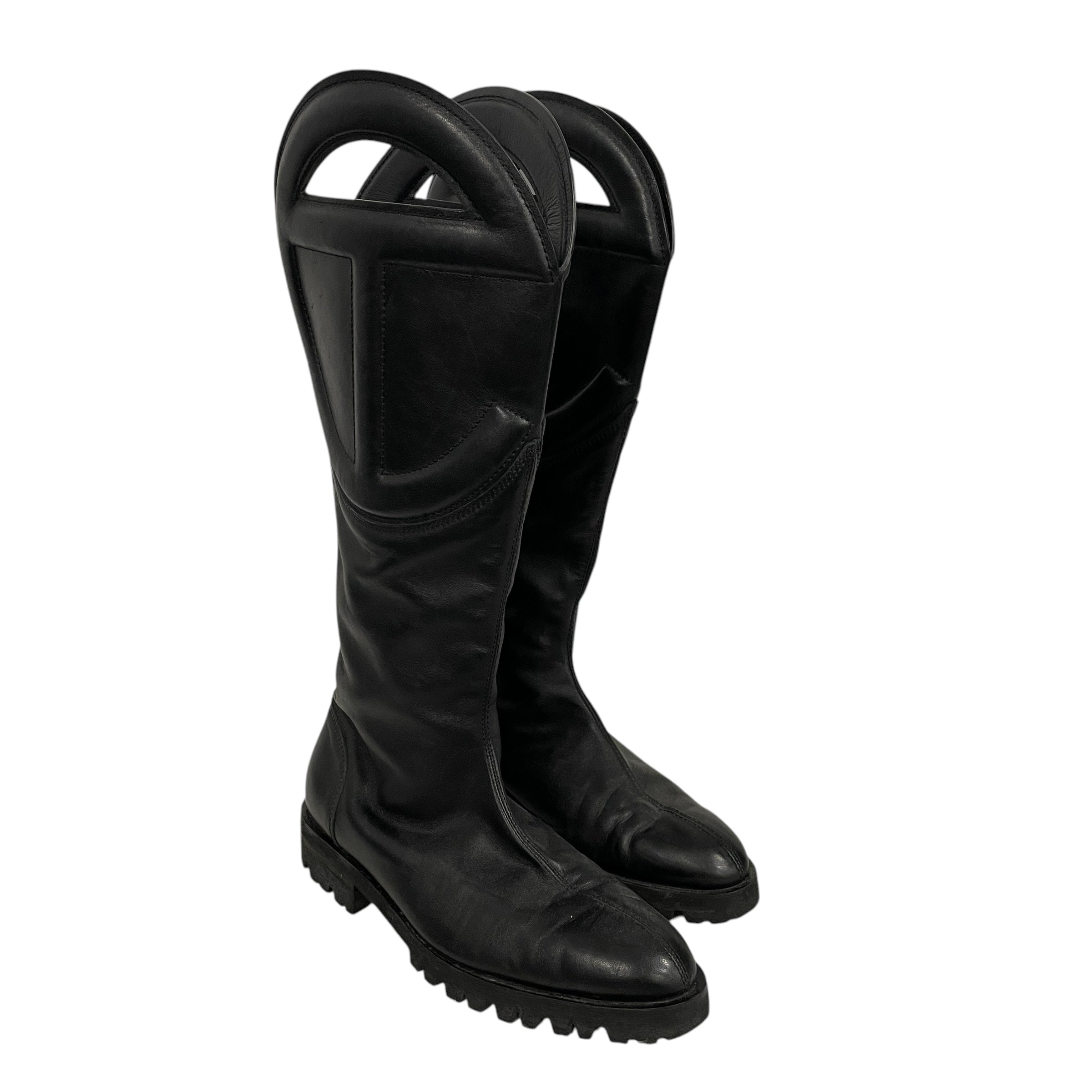 Telfar/Western Boots/EU 39/Leather/BLK/BIKER LOGO MOLD view 1