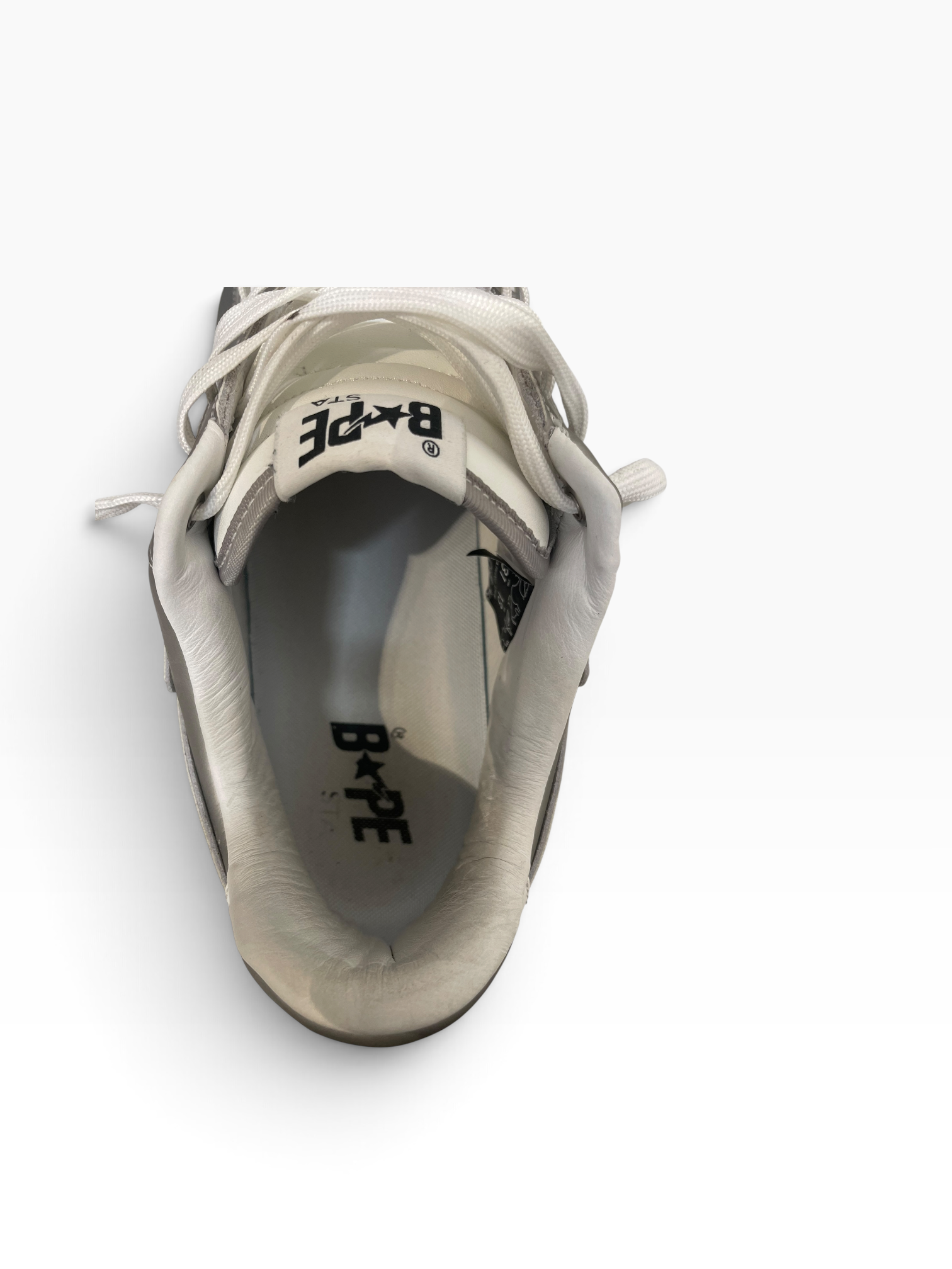A BATHING APE/Low-Sneakers/US 13/Border/Leather/SLV/bape sta view 3