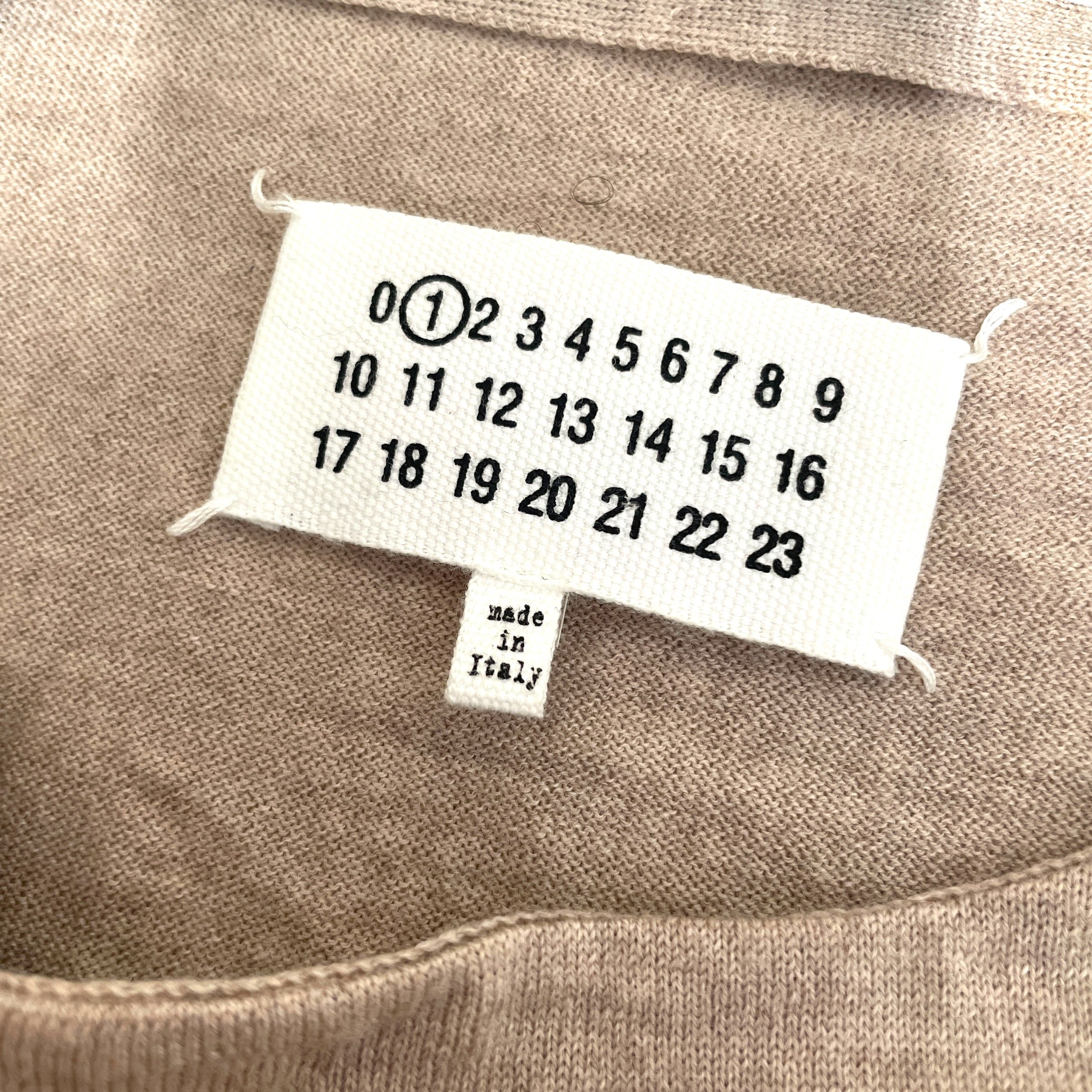 Maison Margiela/LS Cut & Sew/S/Cotton/BEG/Asymetrical Top view 3