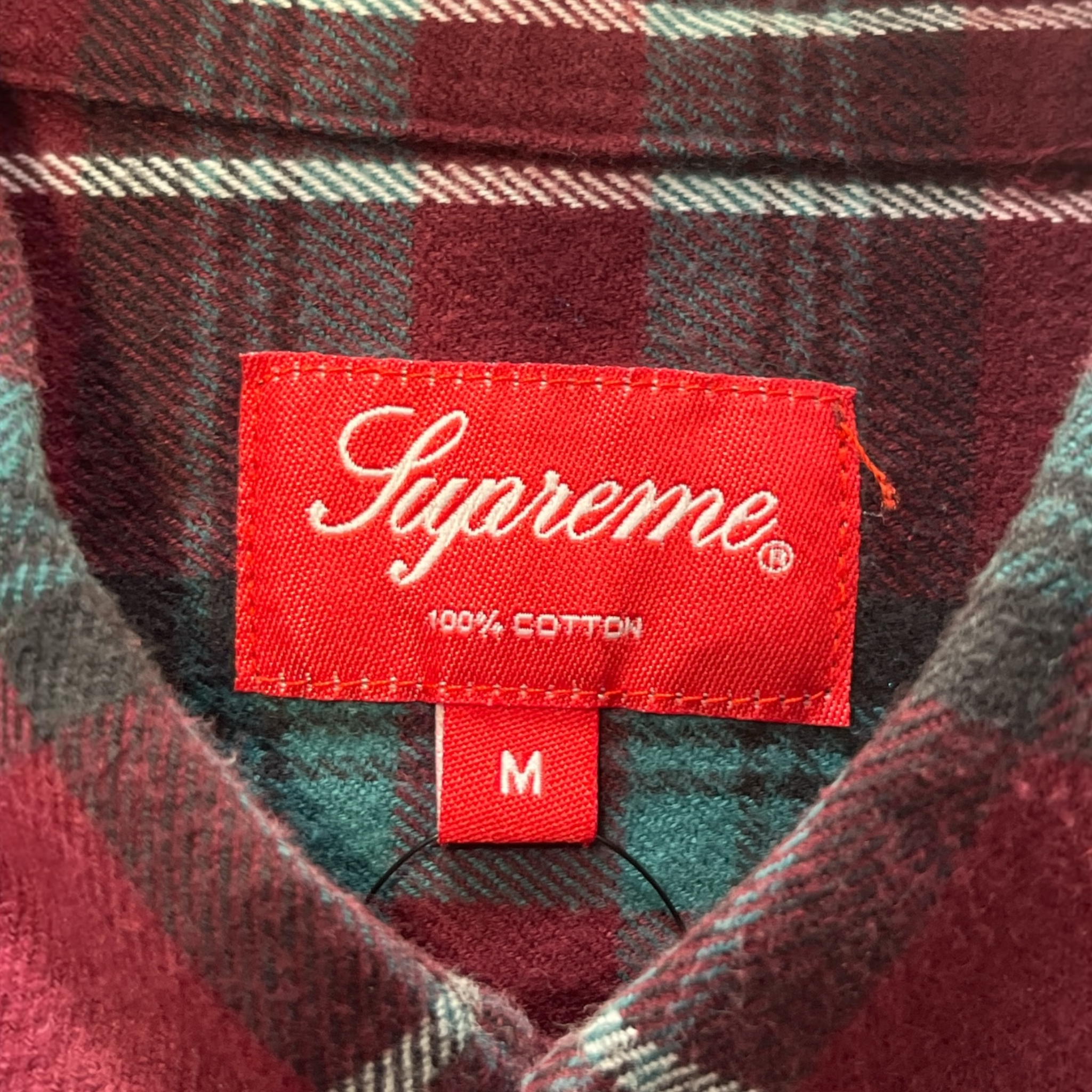 Supreme/LS Shirt/M/Cotton/MLT/Plaid/RED BASE BLUE WHITE LINES view 3