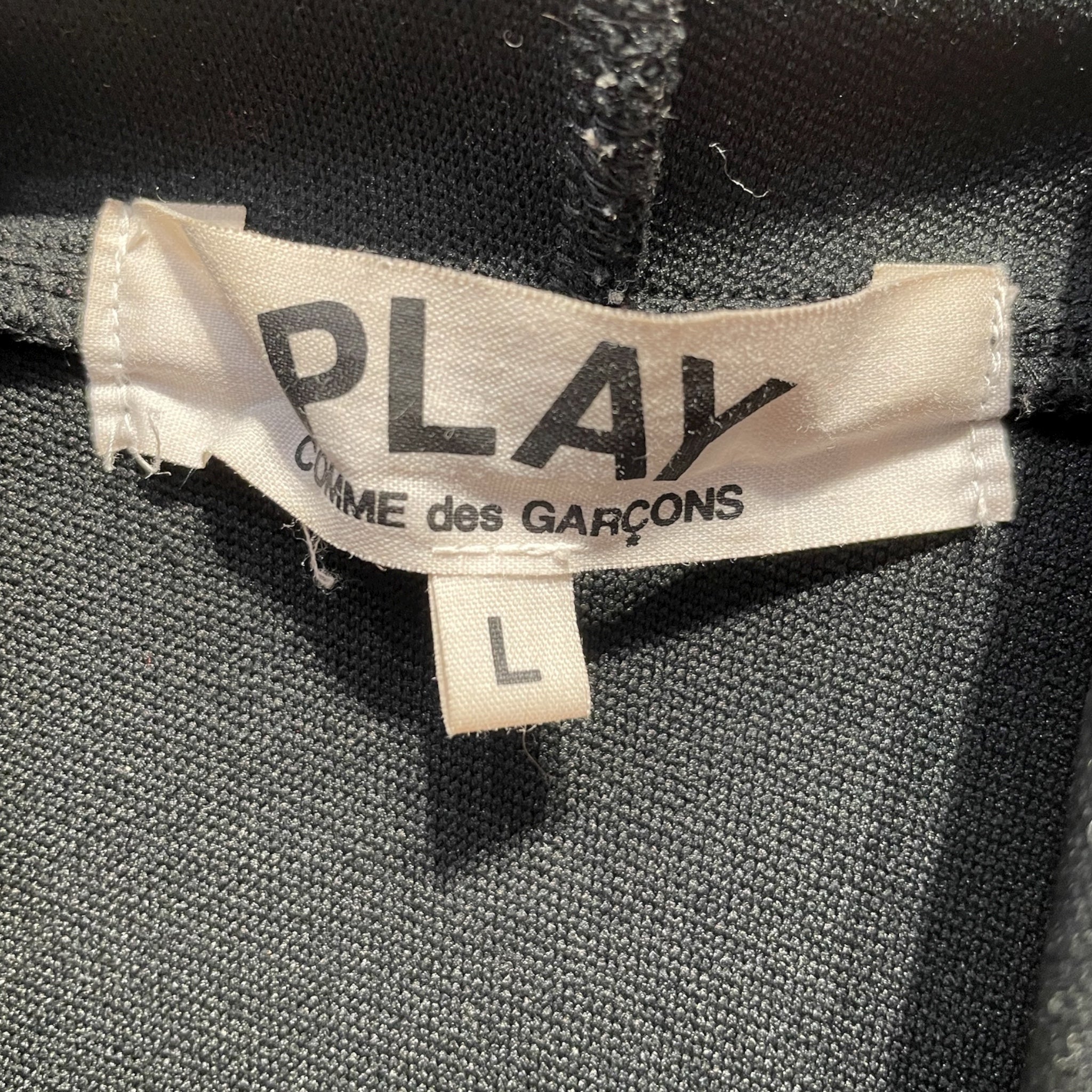 PLAY COMME des GARCONS/Hoodie/L/Cotton/BLK/Black CDG hoodie view 3