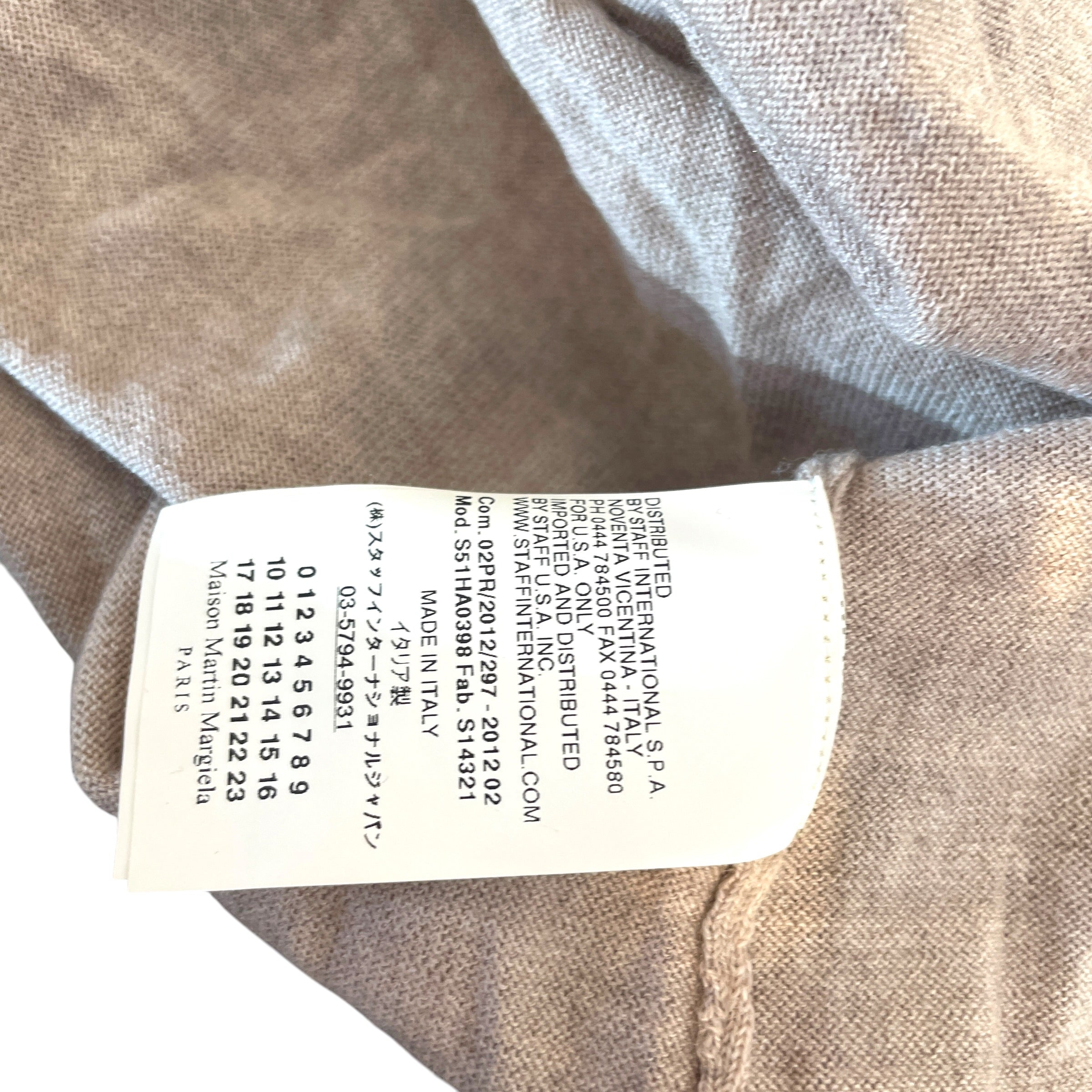 Maison Margiela/LS Cut & Sew/S/Cotton/BEG/Asymetrical Top view 4
