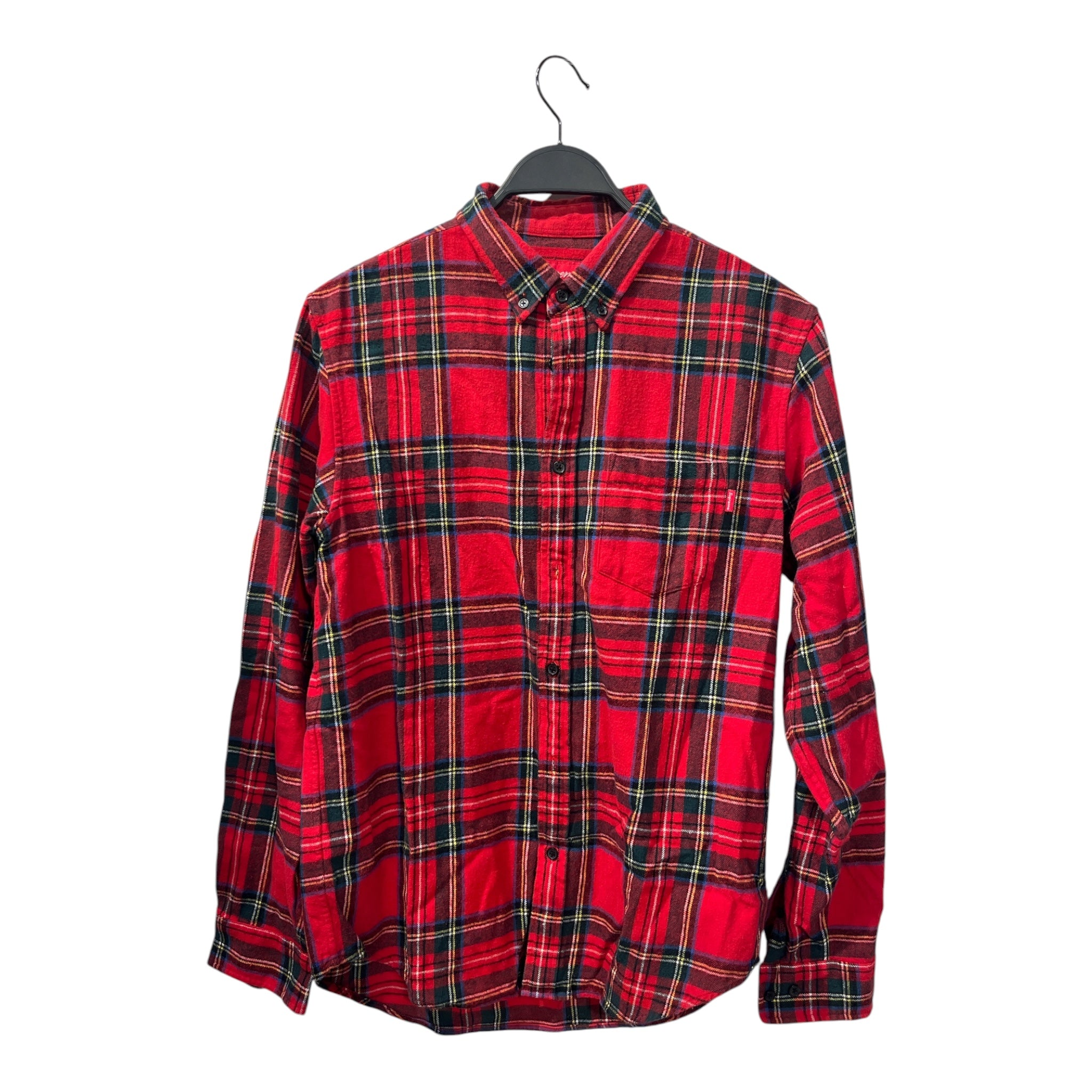 Supreme/LS Shirt/M/Cotton/MLT/Plaid/RED BASE GREEN WHITE YELLOW view 1