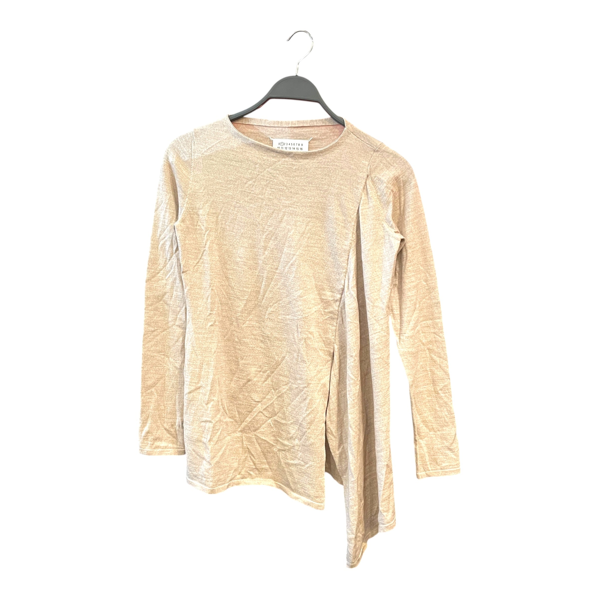 Maison Margiela/LS Cut & Sew/S/Cotton/BEG/Asymetrical Top view 1