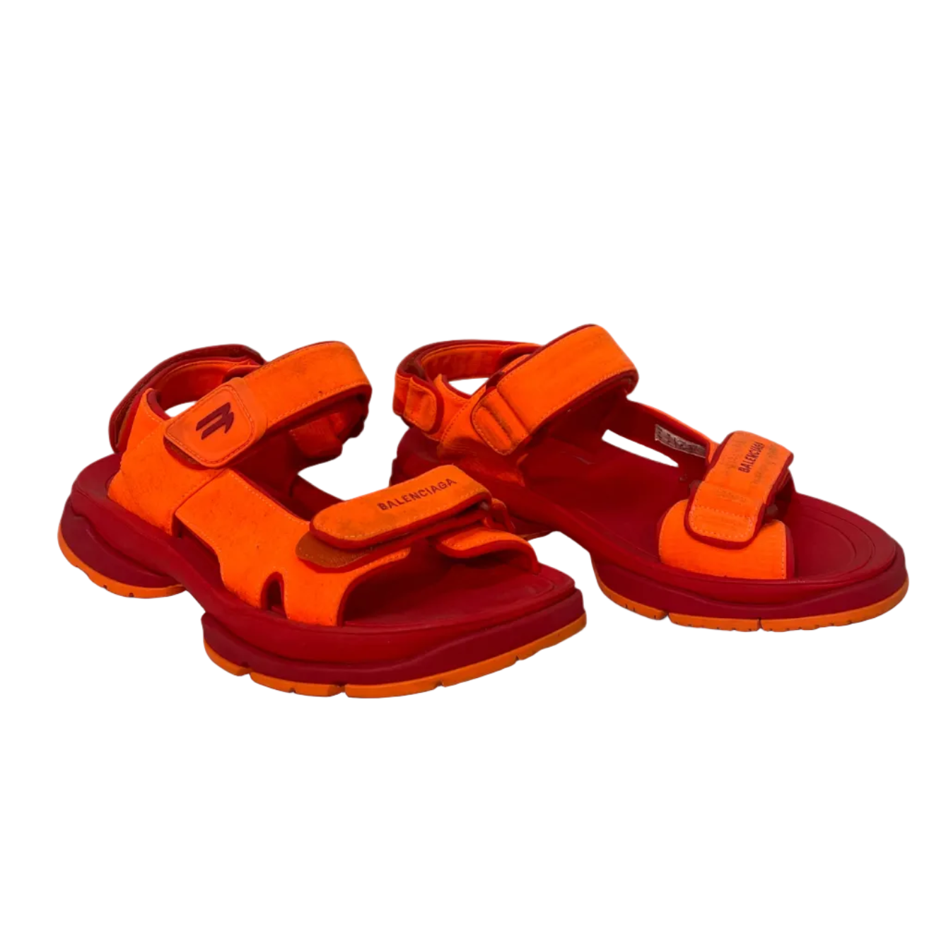 BALENCIAGA/Sandals/EU 41/Cotton/ORN/sporty b velcro sandals view 1