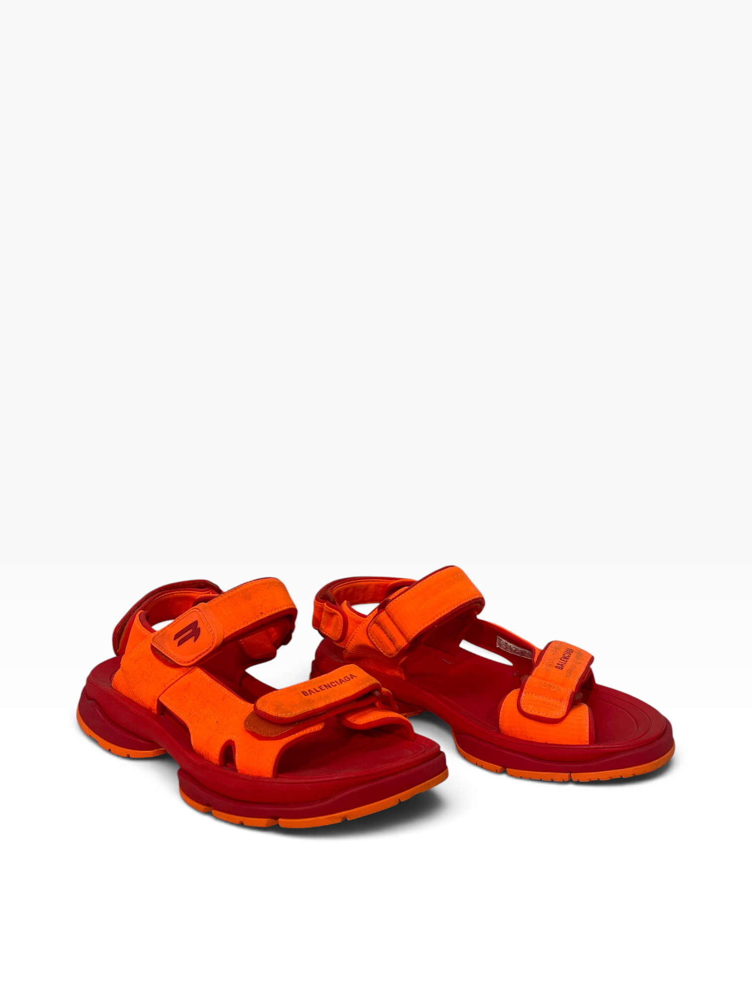 BALENCIAGA/Sandals/EU 41/Cotton/ORN/sporty b velcro sandals view 1