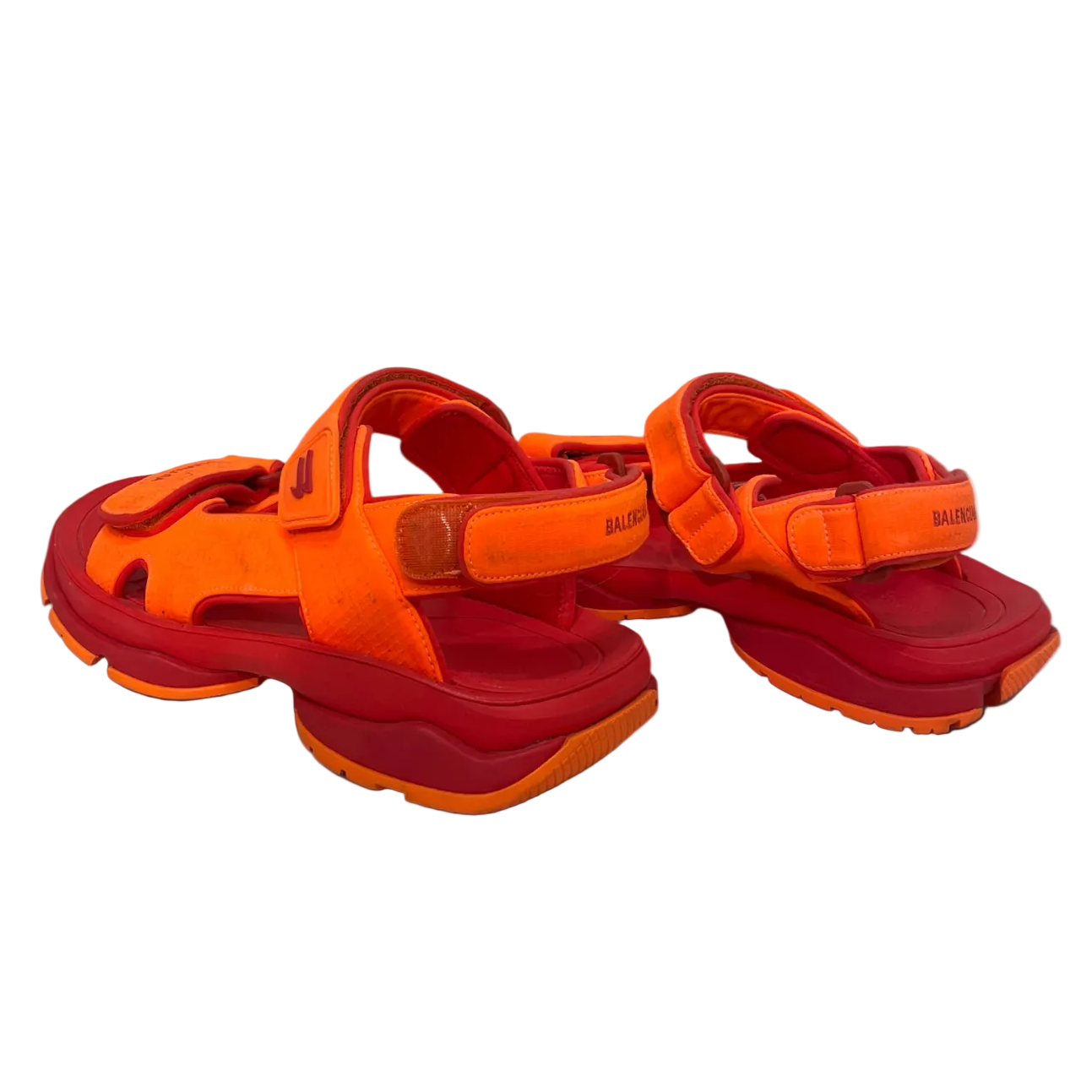BALENCIAGA/Sandals/EU 41/Cotton/ORN/sporty b velcro sandals view 2