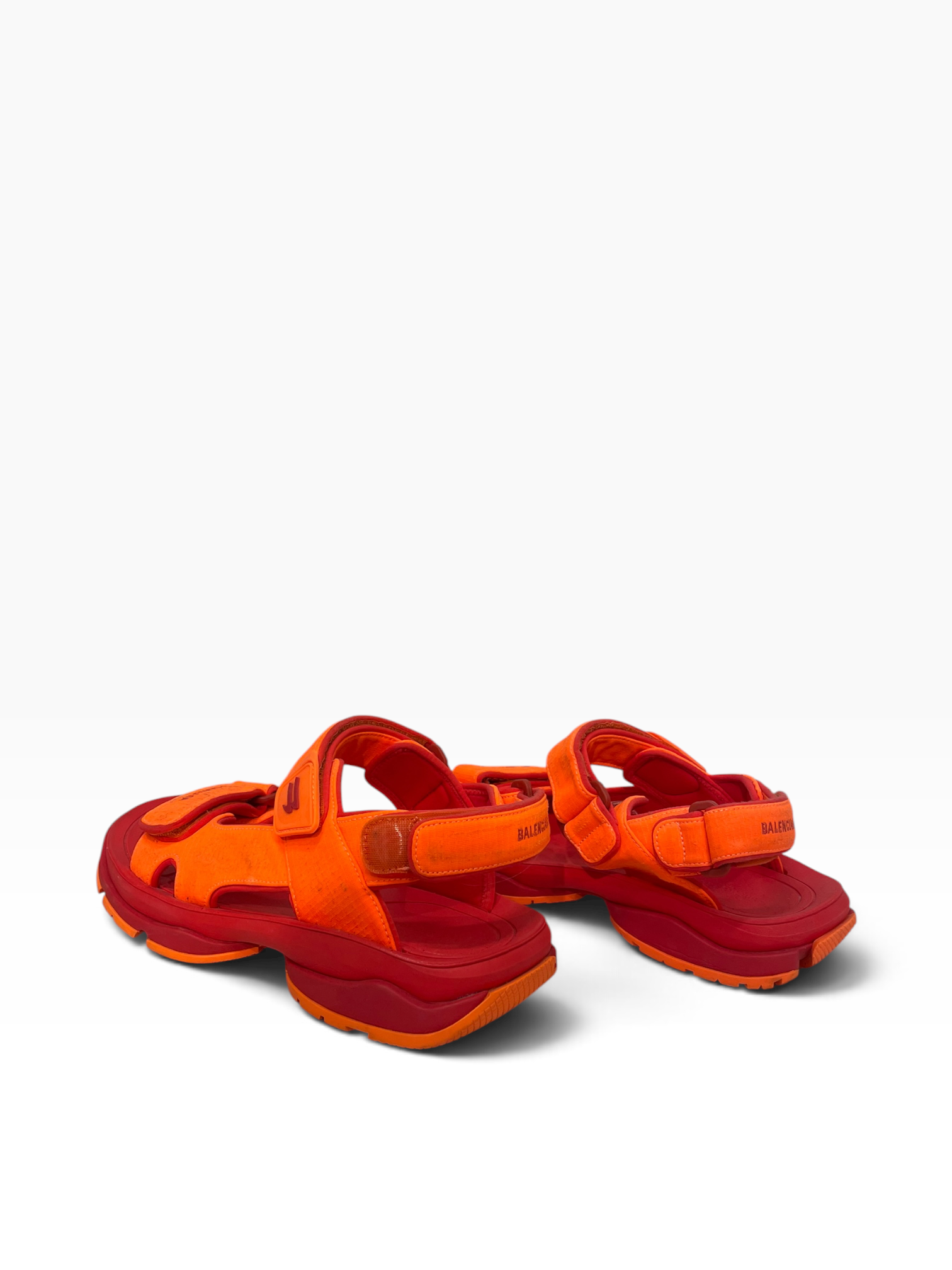 BALENCIAGA/Sandals/EU 41/Cotton/ORN/sporty b velcro sandals view 2