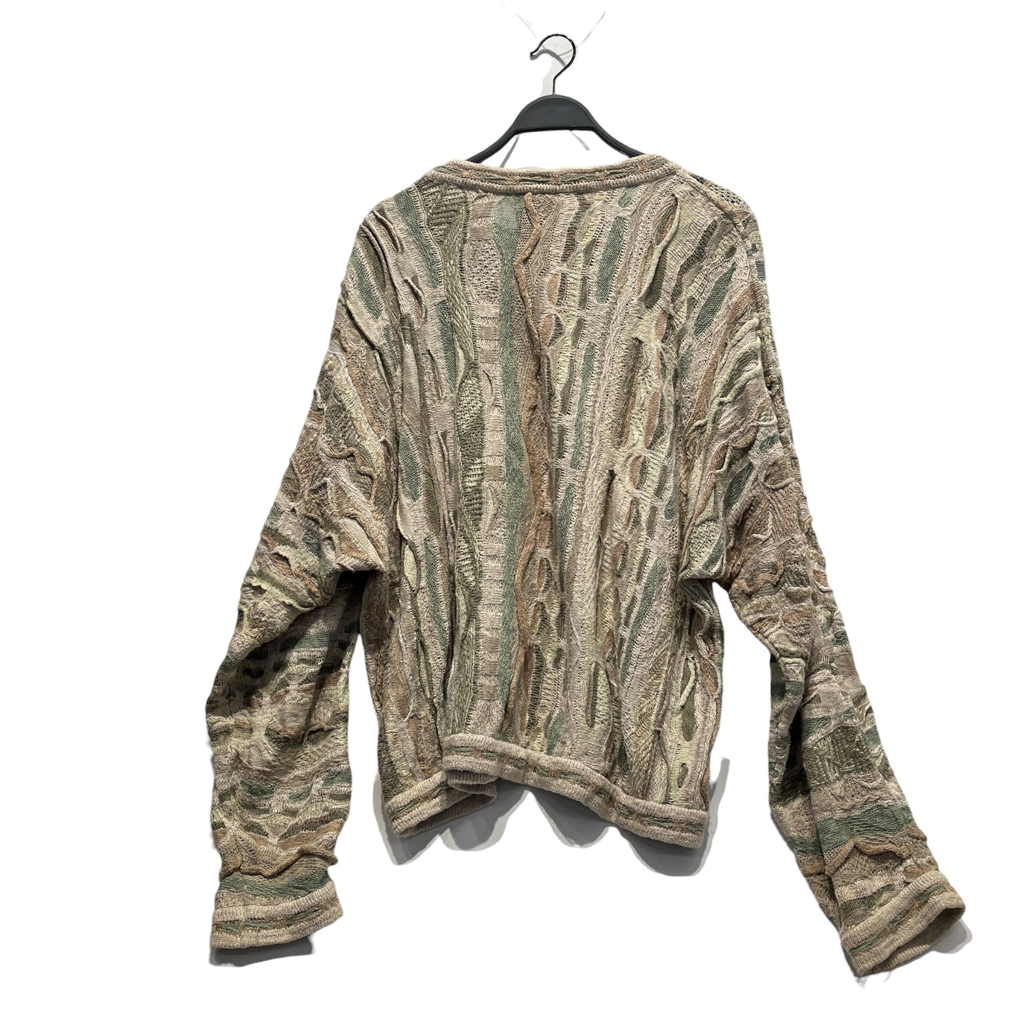 COOGI/Heavy Sweater/XL/Cotton/GRN/BEIGE,GREEN,TAUPE 3D KNITT view 2