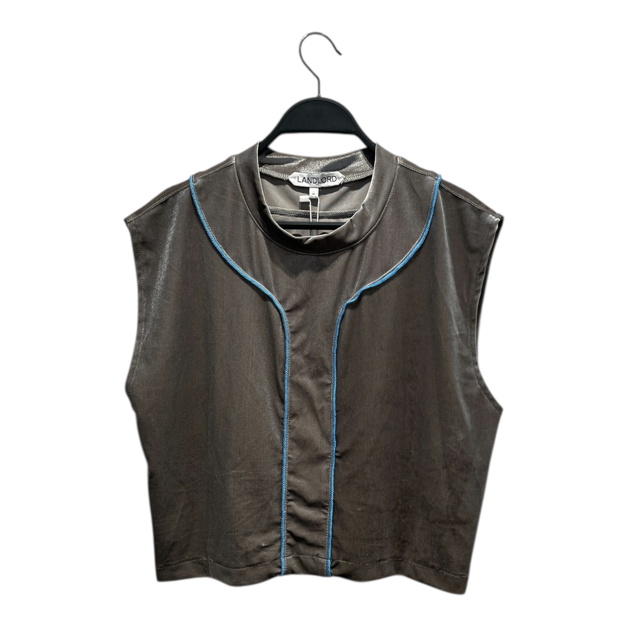 LANDLORD/Blouse/M/GRY/GRAY TANK BLUE PIPING view 1