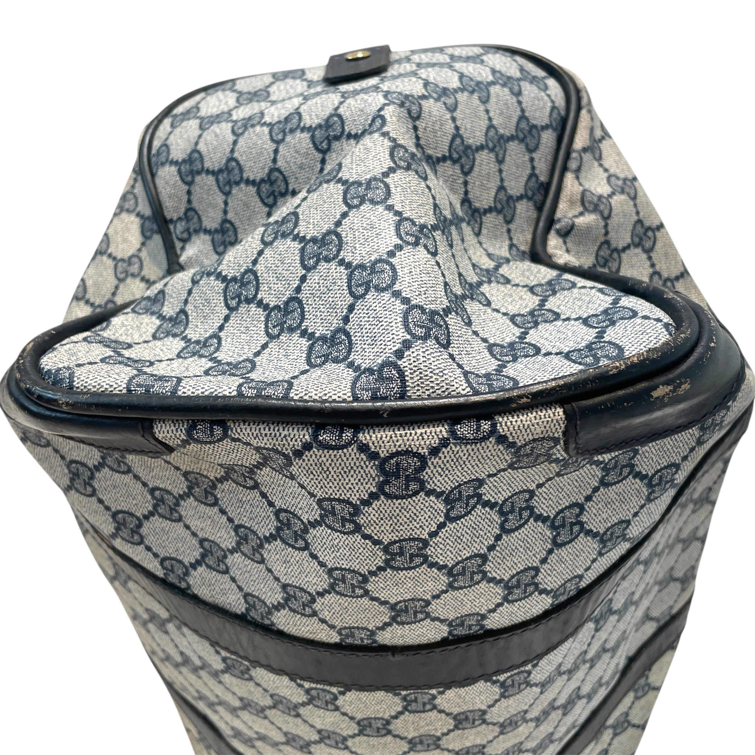 GUCCI/Boston Bag/Monogram/Leather/NVY/Vintage GG Monogram view 5