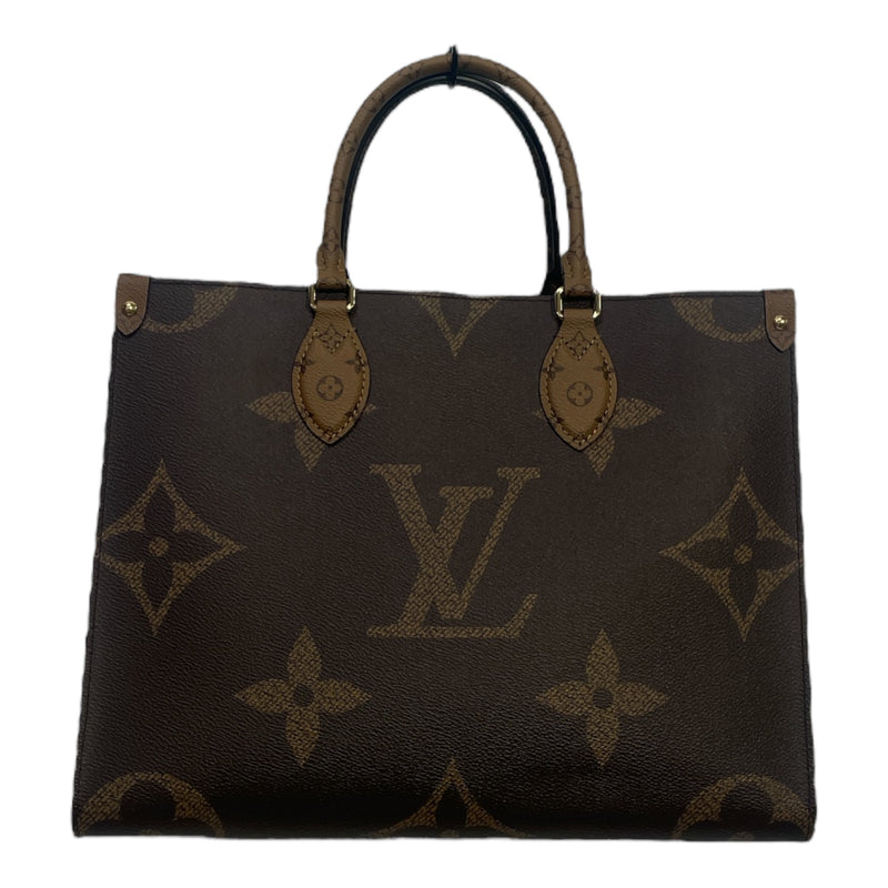 LOUIS VUITTON/Hand Bag/Hombre Check/Leather/BRW/Reverse Canvas