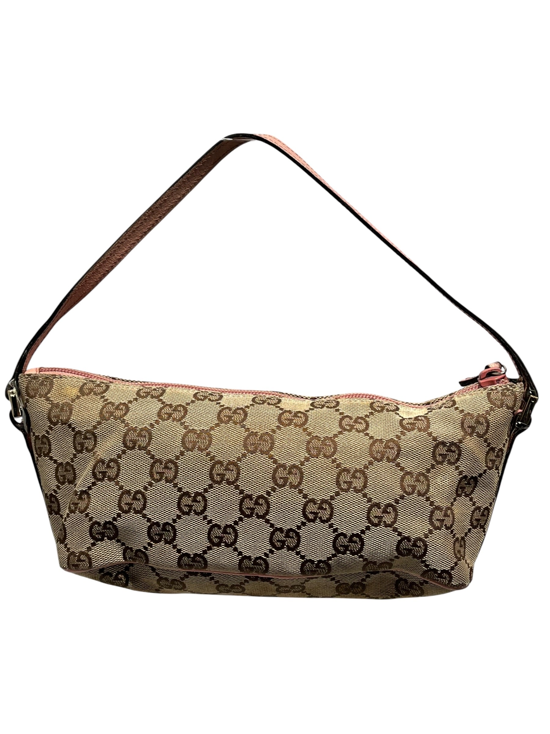 GUCCI/Boston Bag/Cotton/KHK/GG Canvas Boat view 2