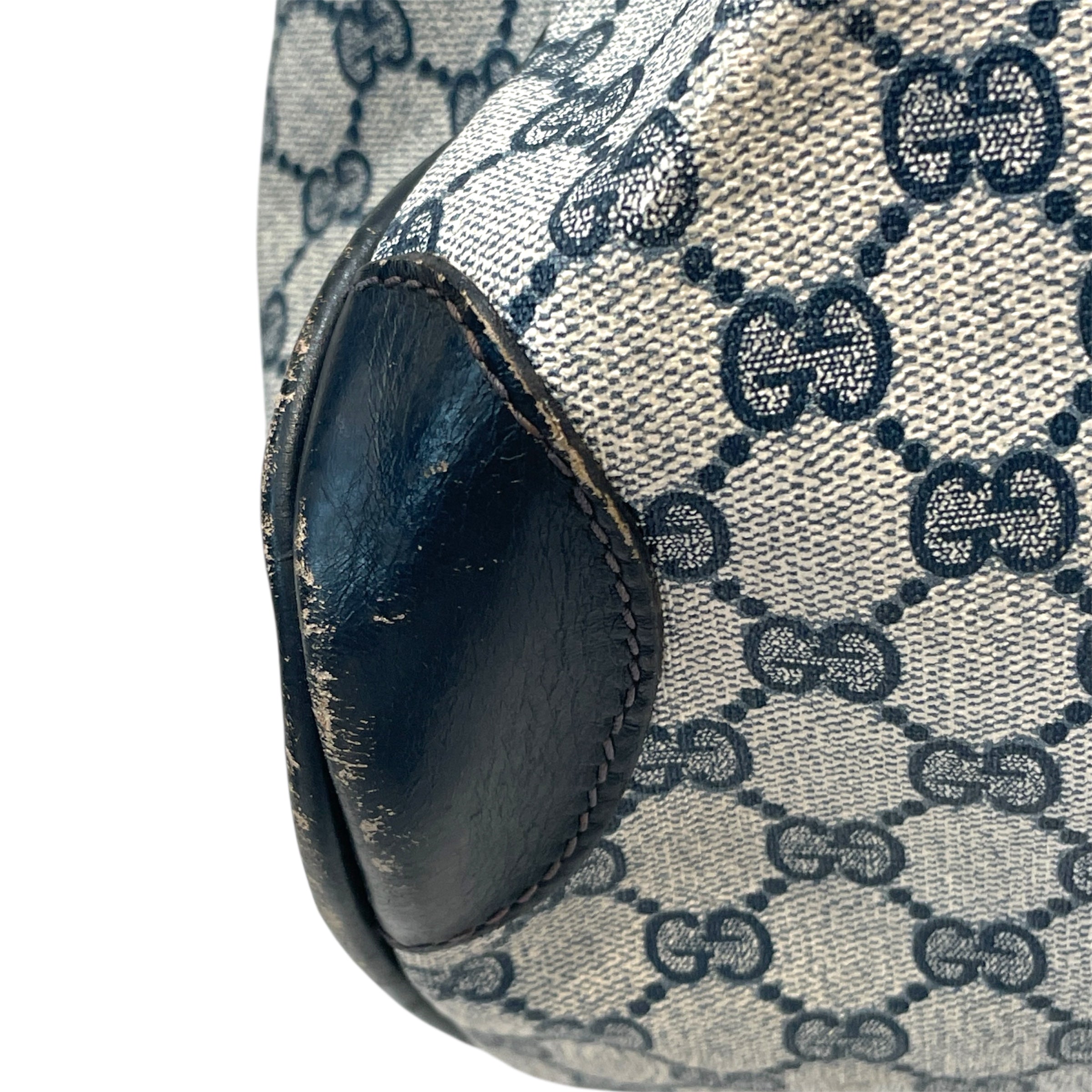 GUCCI/Boston Bag/Monogram/Leather/NVY/Vintage GG Monogram view 7