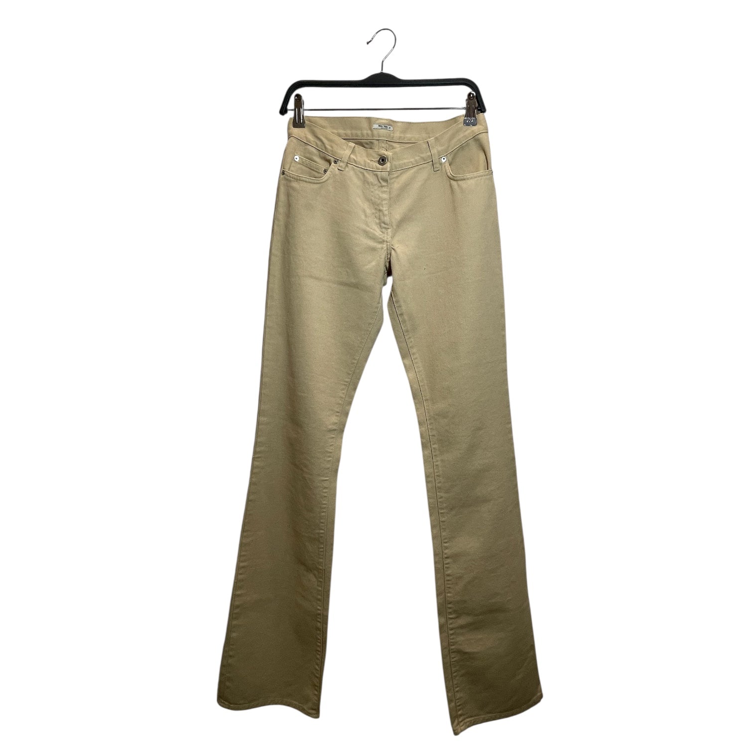 MIU MIU/Bootcut Pants/27/Cotton/BEG/ view 1