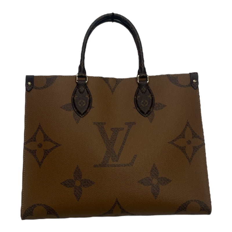 LOUIS VUITTON/Hand Bag/Hombre Check/Leather/BRW/Reverse Canvas