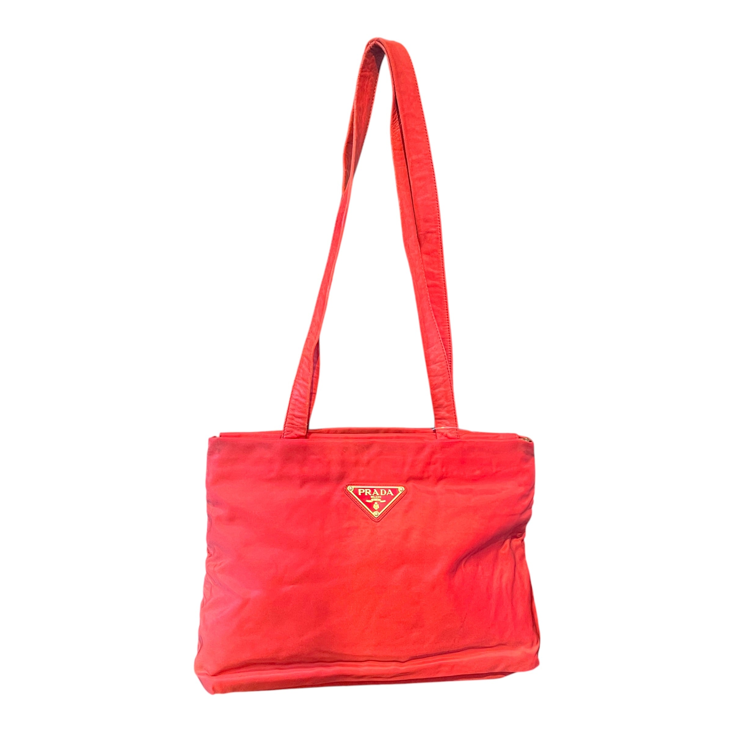 PRADA/Bag/Nylon/RED/Nylon Sholder Bag view 1