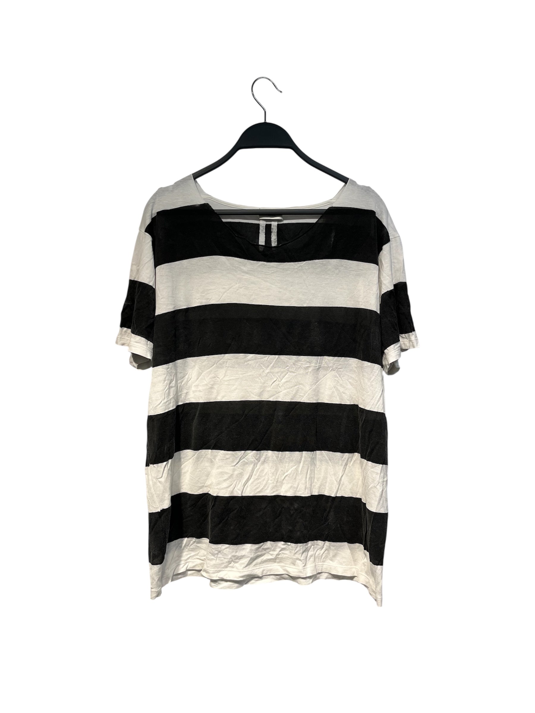 SAINT LAURENT/T-Shirt/XL/Cotton/BLK/Stripe/ view 1