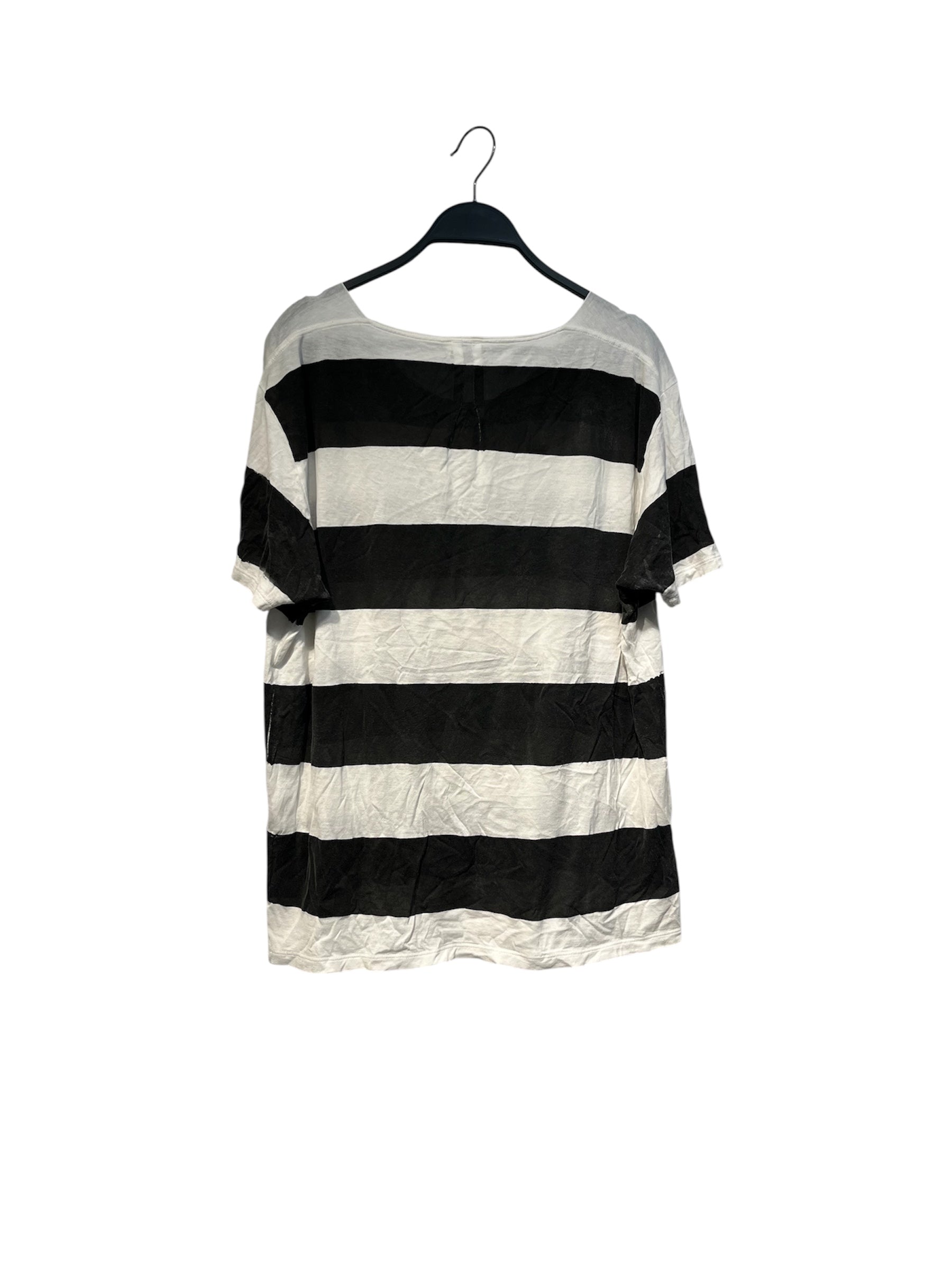 SAINT LAURENT/T-Shirt/XL/Cotton/BLK/Stripe/ view 2