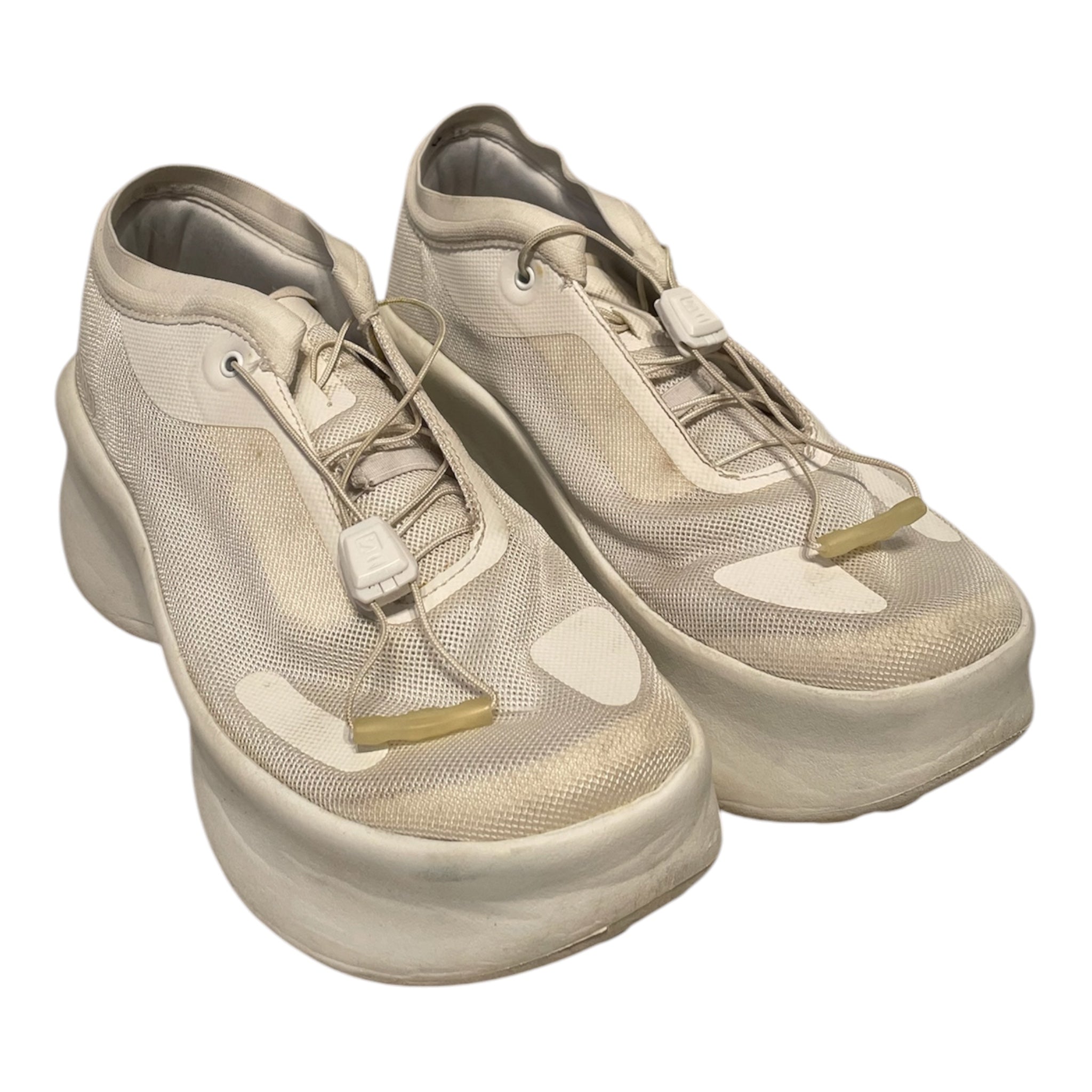 salomon/COMME des GARCONS/Low-Sneakers/US 6.5/Polyester/WHT/PLATFORM SNEAKERS view 1