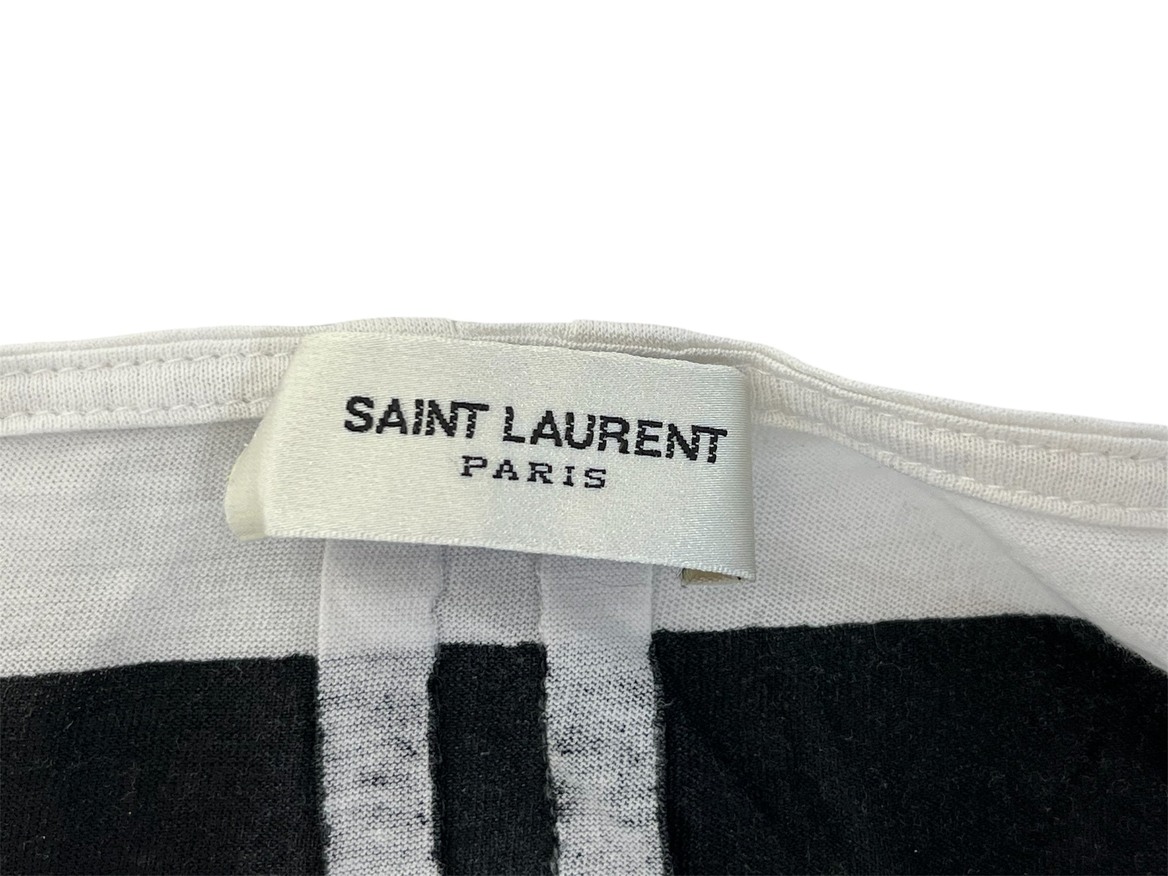 SAINT LAURENT/T-Shirt/XL/Cotton/BLK/Stripe/ view 3