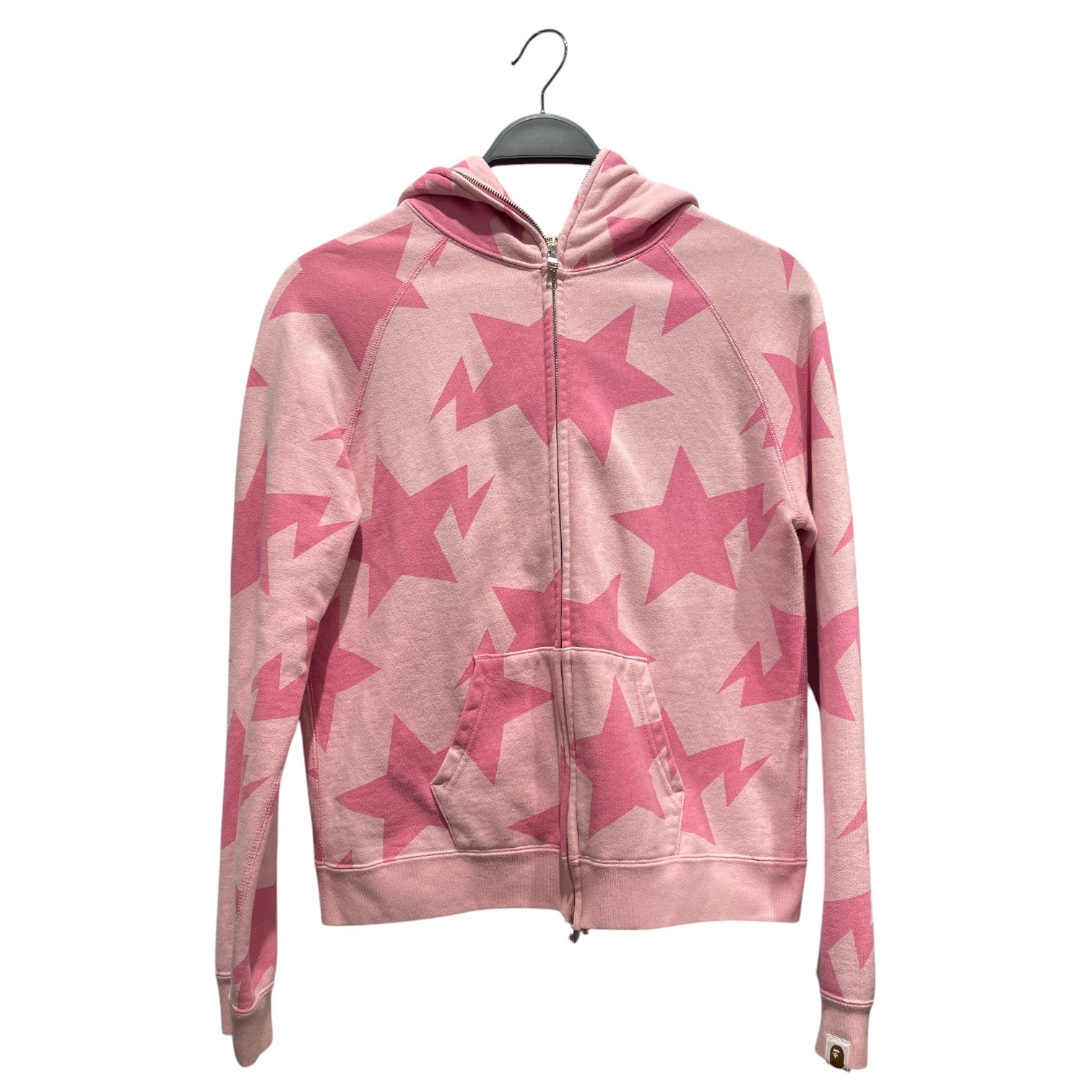 BAPE STA!/Zip Up Hoodie/S/Camouflage/Cotton/PNK/ view 1