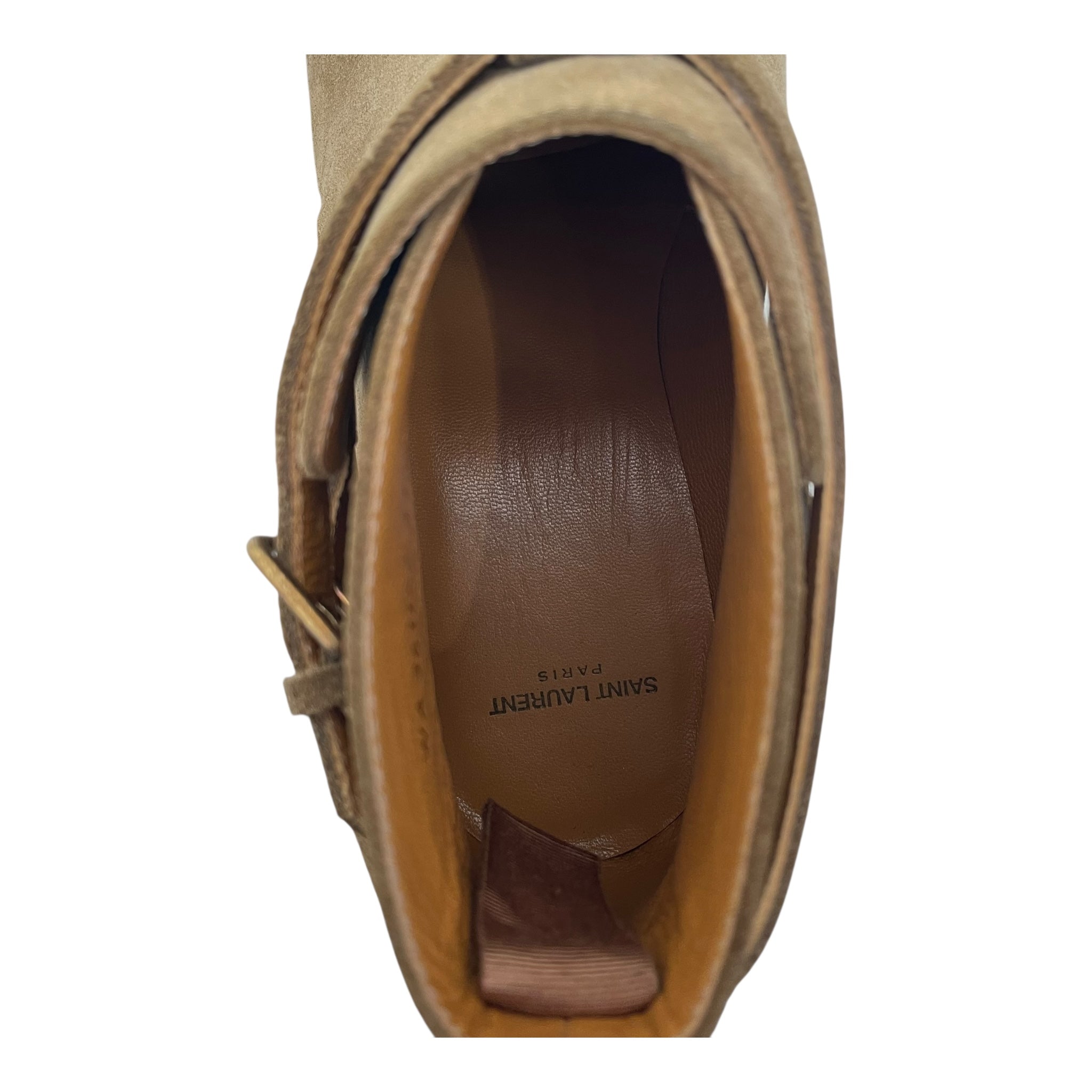 SAINT LAURENT/Dress Shoes/EU 41.5/Suede/CML/Wyatt Jodhpur Boots view 3