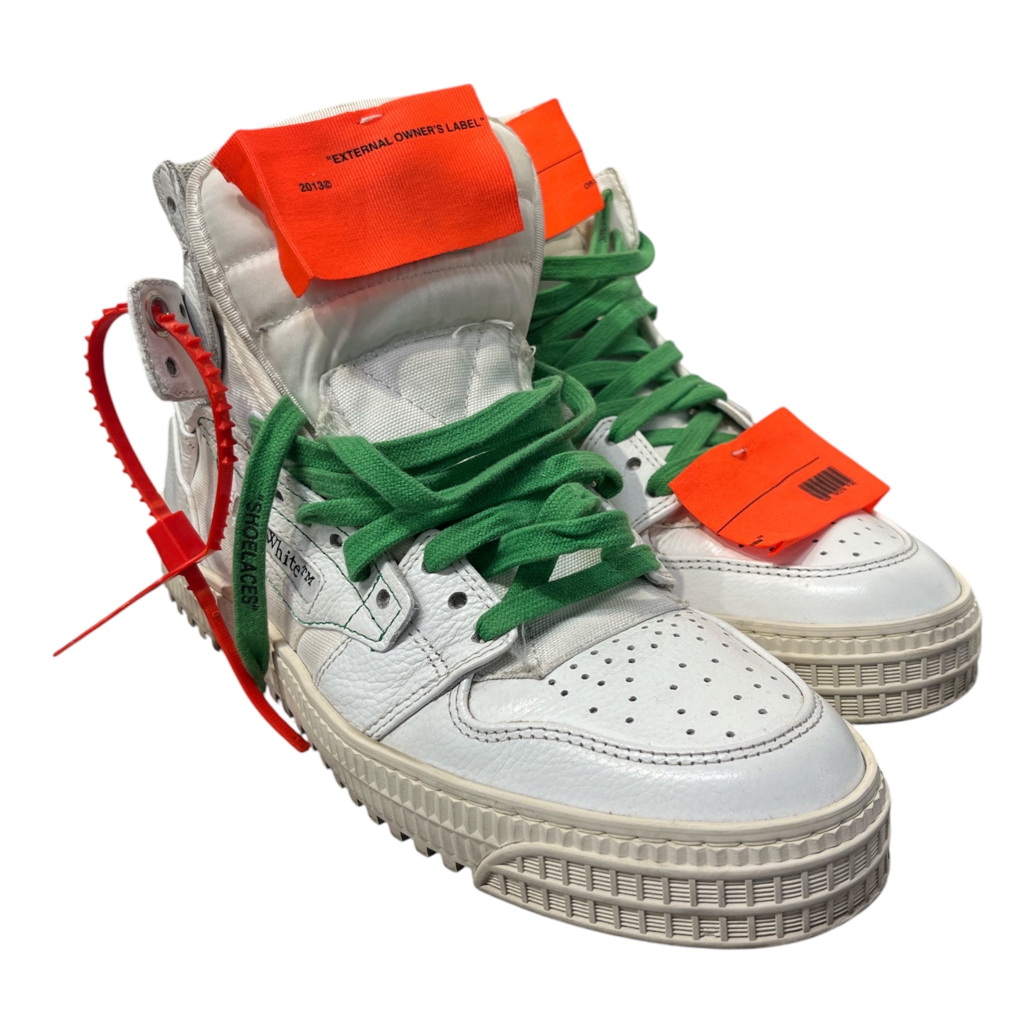 OFF-WHITE/Hi-Sneakers/EU 39/WHT/GREEN LACES view 1
