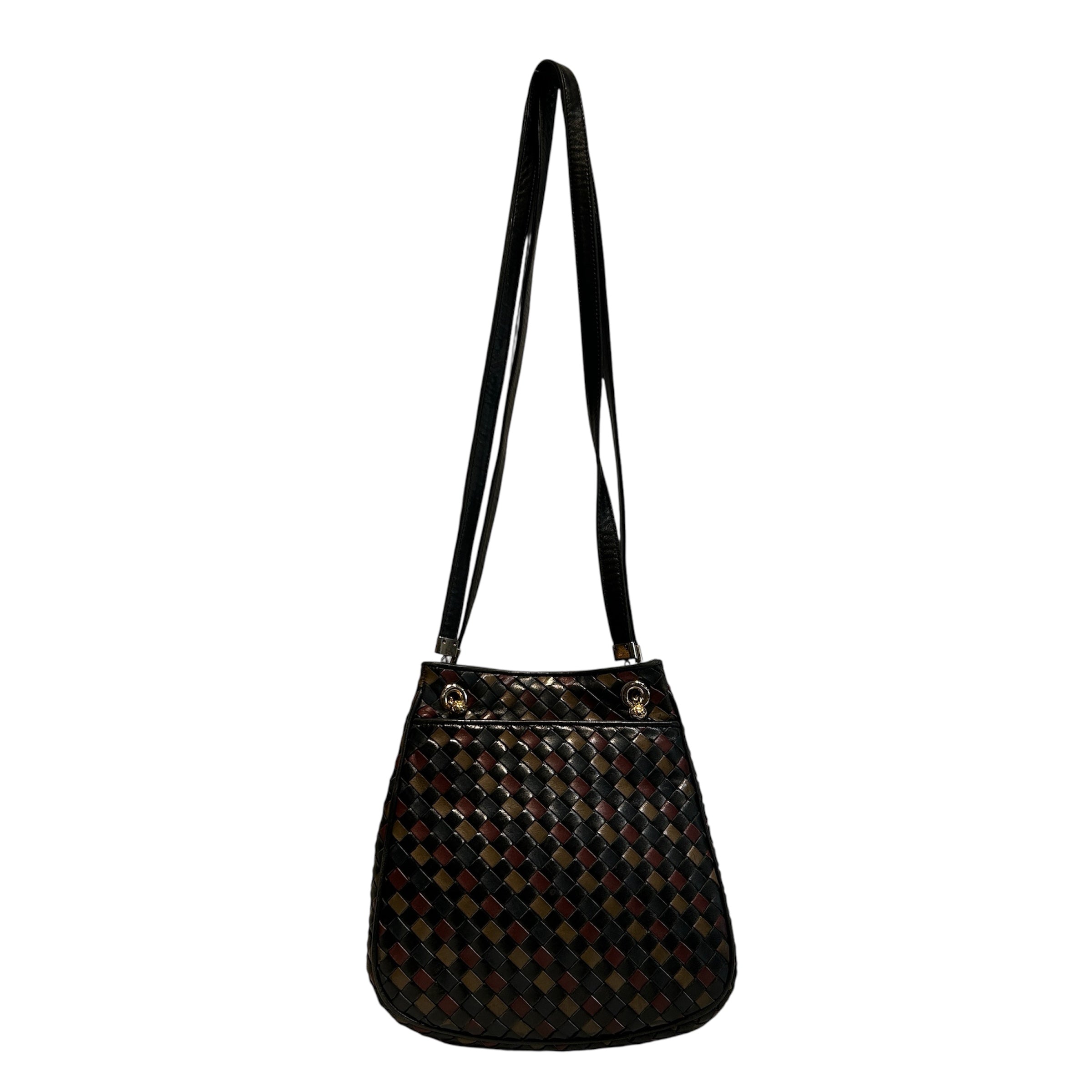 BOTTEGA VENETA/Cross Body Bag/Leather/BLK/intrecciato view 2