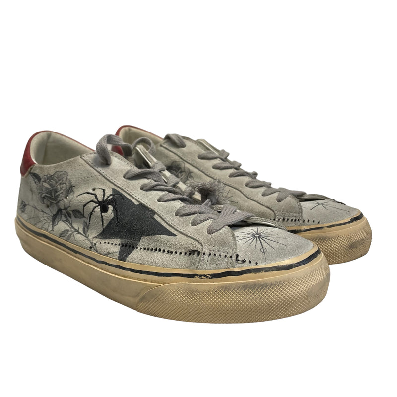 GOLDEN GOOSE/Low-Sneakers/EU 41/All Over Print/Leather/GRY/DR. WOO 1/1000