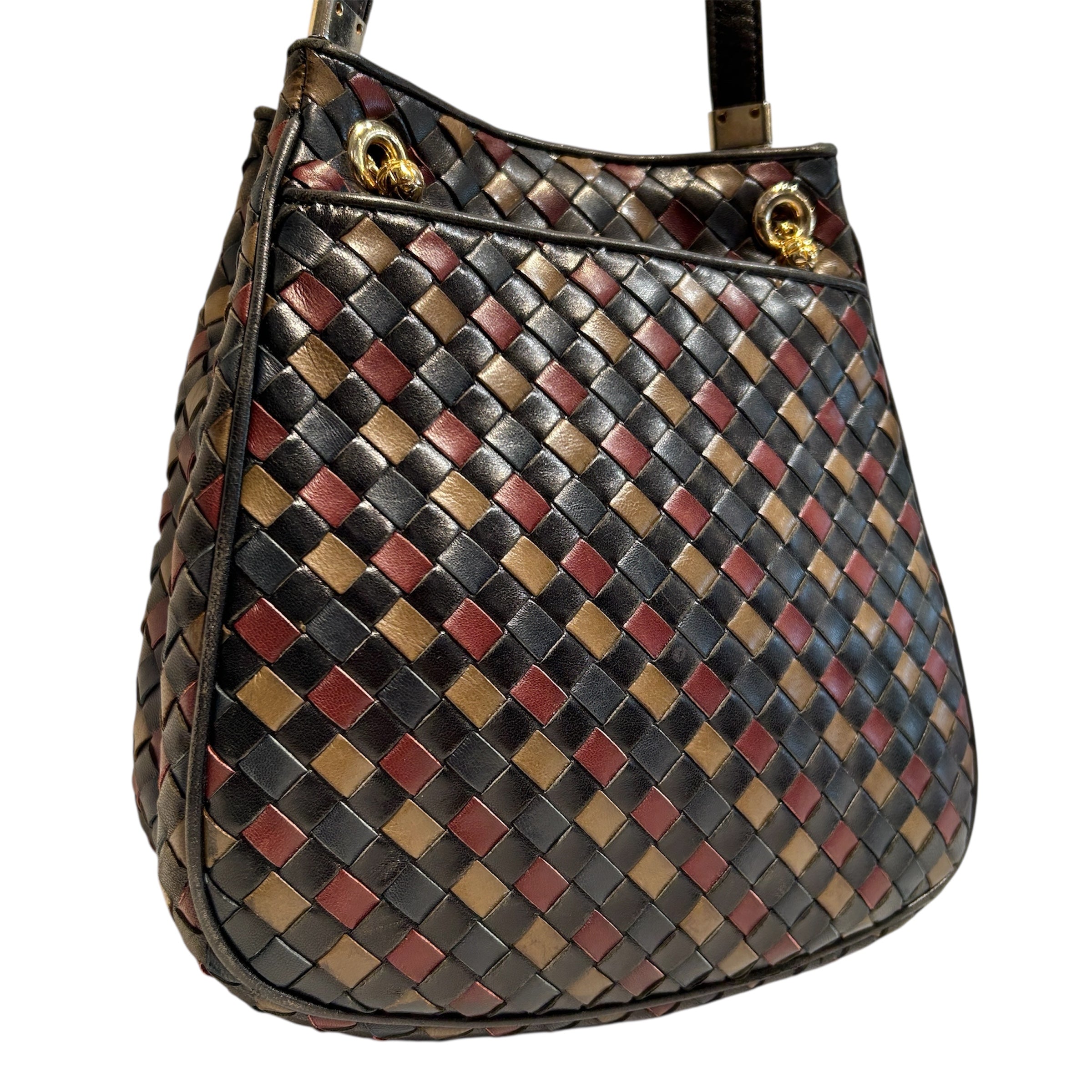 BOTTEGA VENETA/Cross Body Bag/Leather/BLK/intrecciato view 6