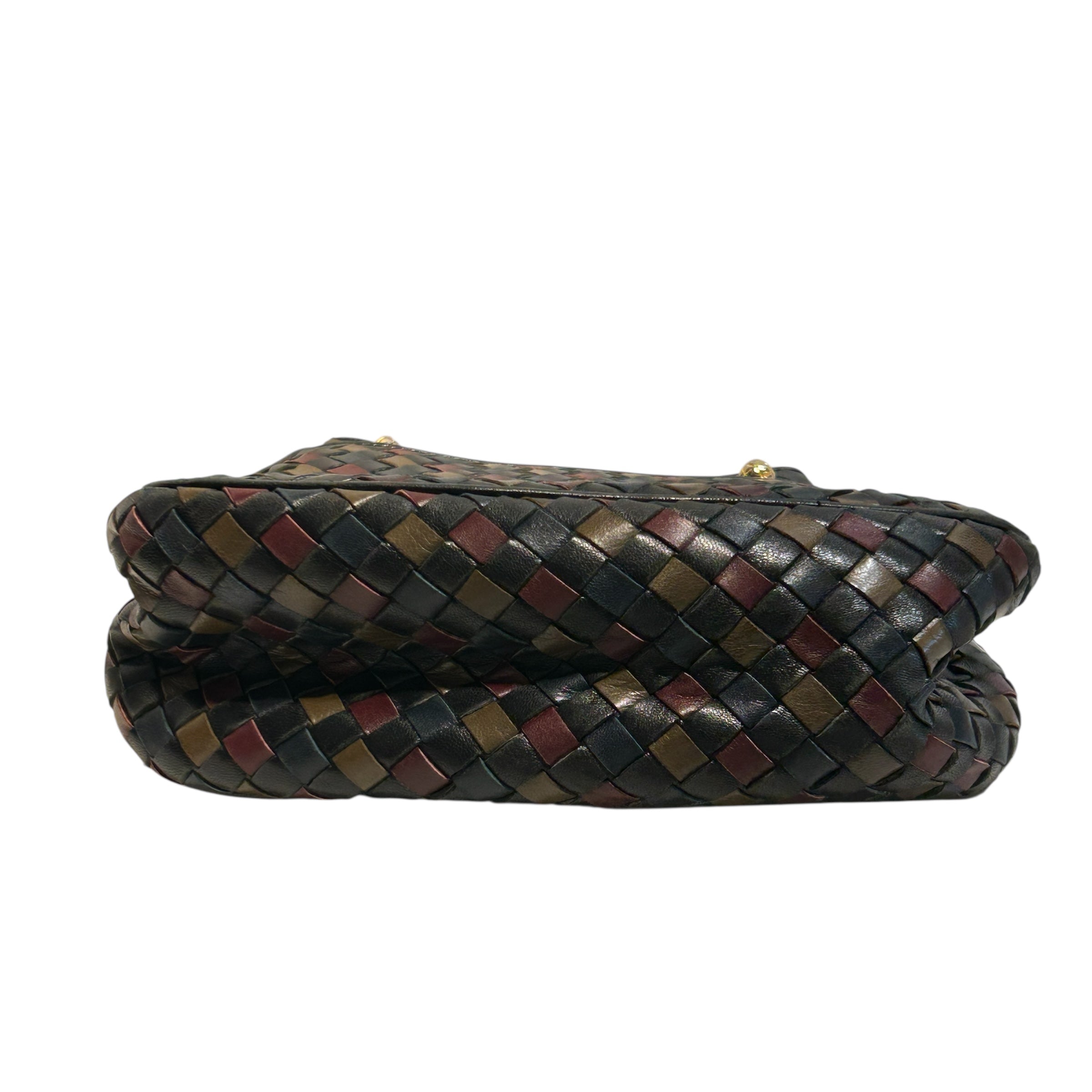 BOTTEGA VENETA/Cross Body Bag/Leather/BLK/intrecciato view 3