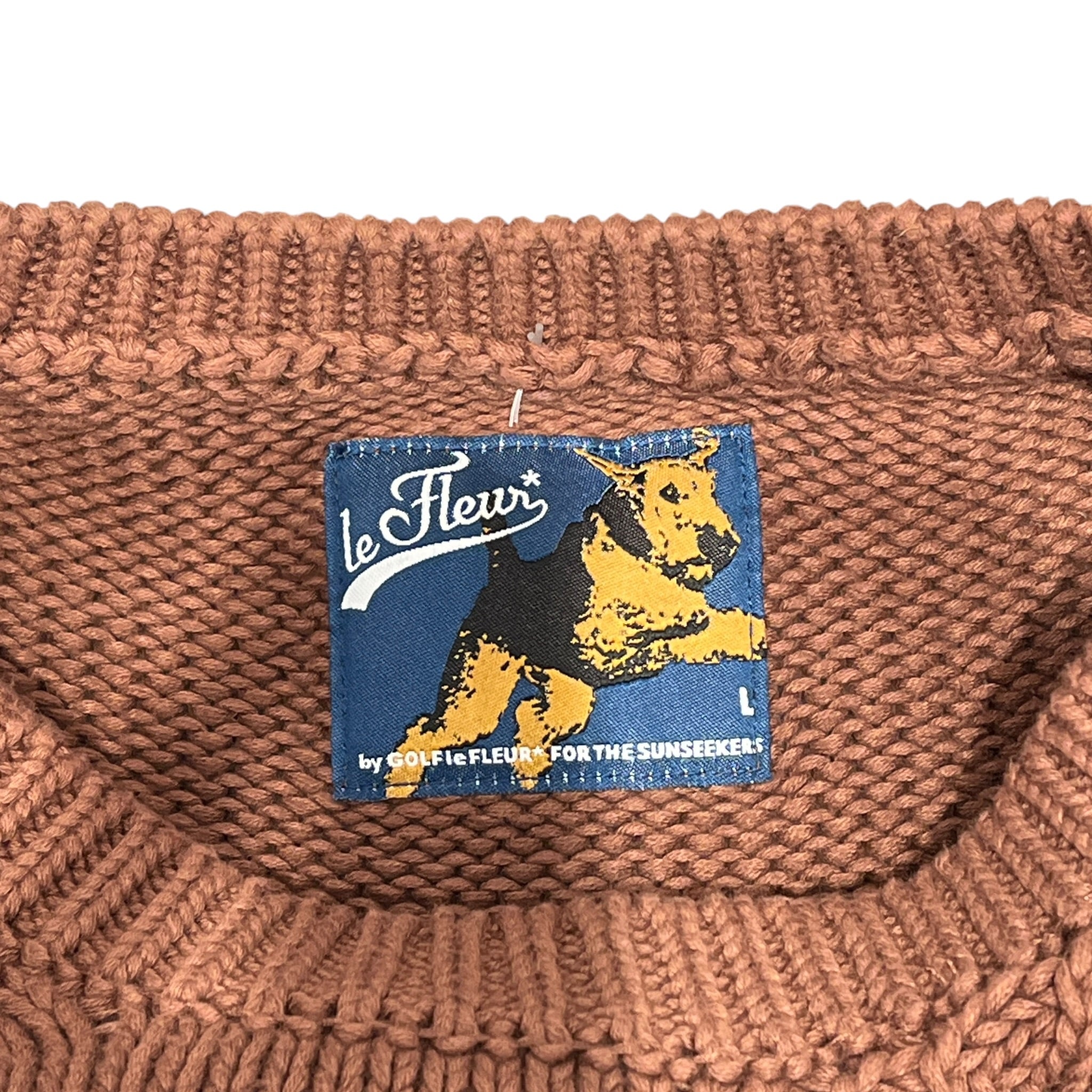 Golf Le Fleur(Le Fleur)/Heavy Sweater/L/Graphic/Cotton/BRW/Pullover/SAUF Bicycle Heavy Knit Crew view 3